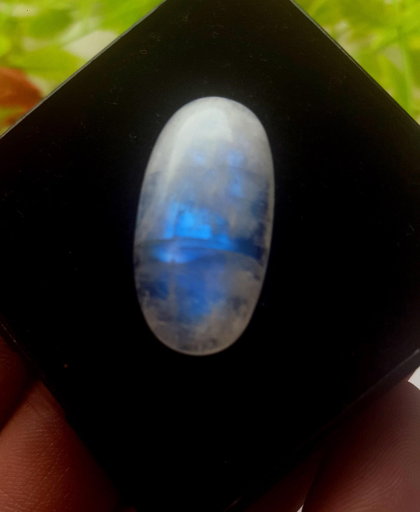 Moonstone, Natural Rainbow Moonstone, Oval Smooth Cabochon Loose Gemstone, 24.10 Carat, Size-27x14x7mm, Gift For Her,