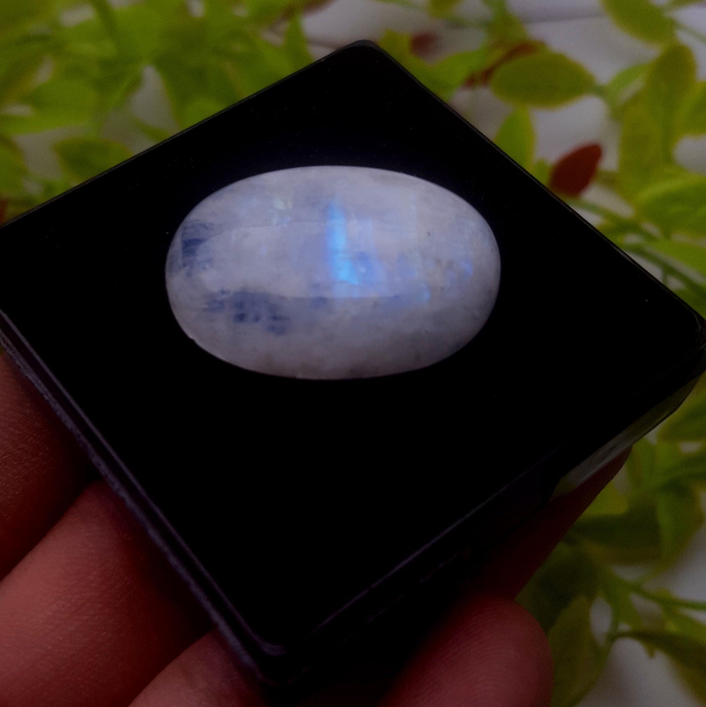 Moonstone, Natural Rainbow Moonstone, Oval Smooth Cabochon Loose Gemstone, 44.70 Carat, Size-29x20x8mm, Gift For Her,