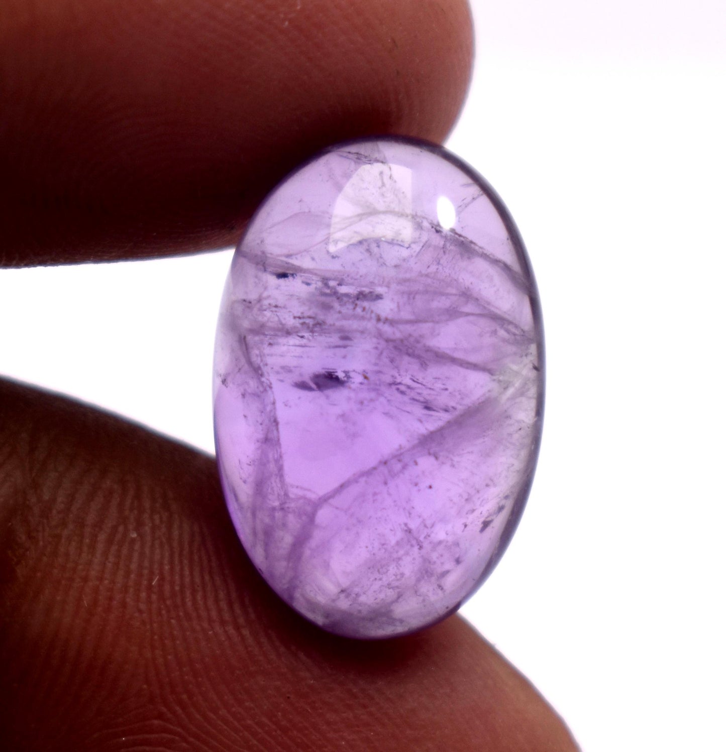 Rare & Natural Purple Amethyst, Oval Cabochon Loose Gemstone, 10.50 Carat, Size-12x18x6.5mm, Gift For Her,