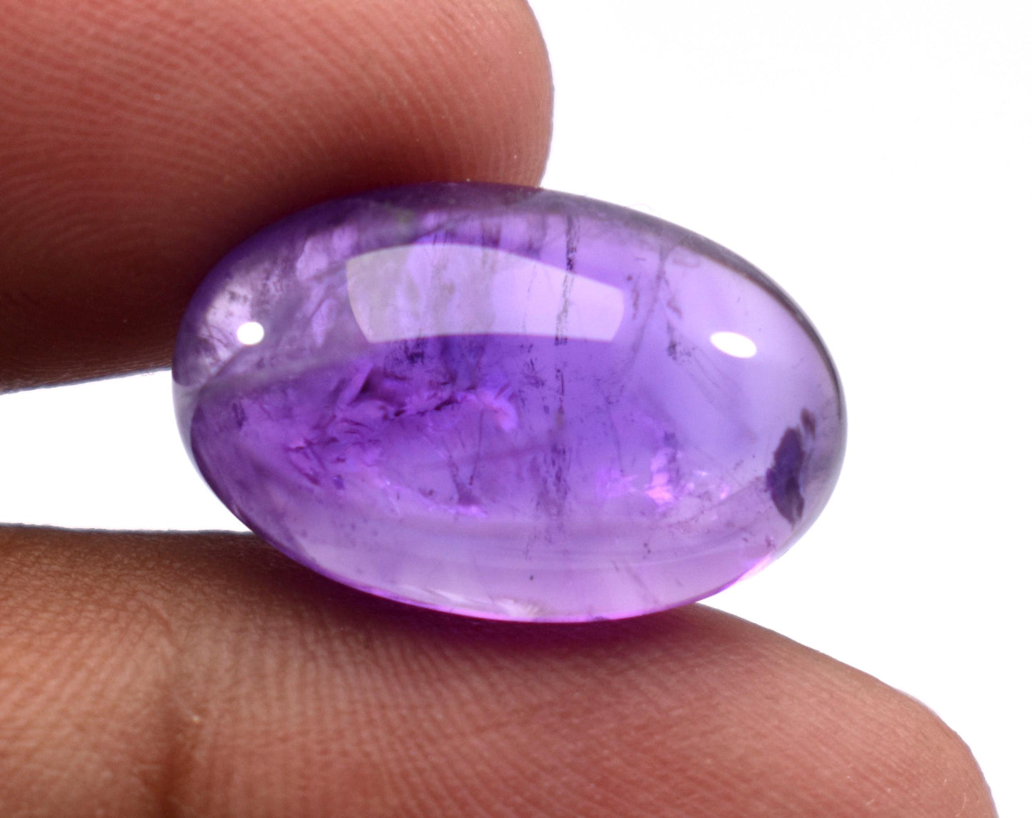 Rare & Natural Purple Amethyst, Oval Cabochon Loose Gemstone, 14.70 Carat, Size-12.5x20x9.5mm, Gift For Her,