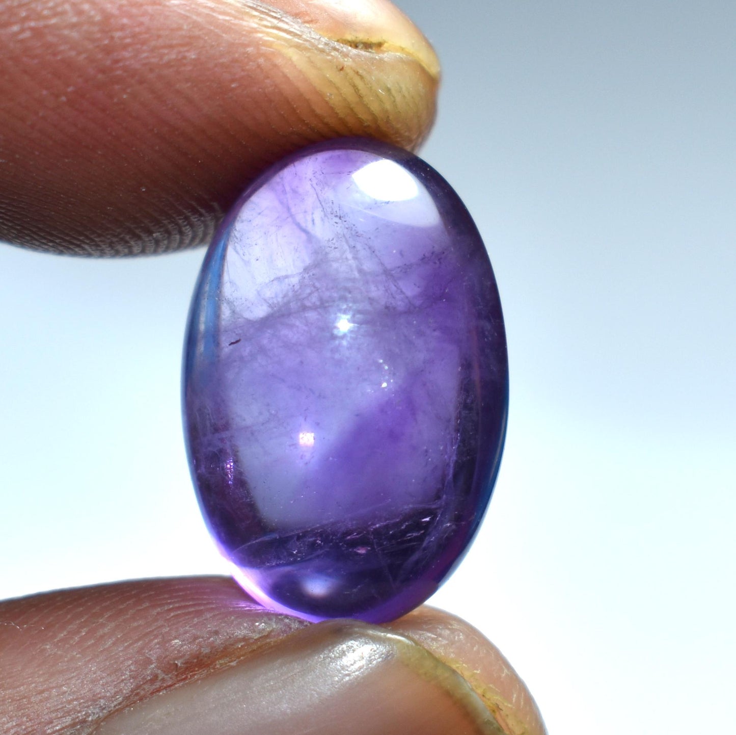 Rare & Natural Purple Amethyst, Oval Cabochon Loose Gemstone, 12.00 Carat, Size-12x18x8mm, Gift For Her, Pc-1