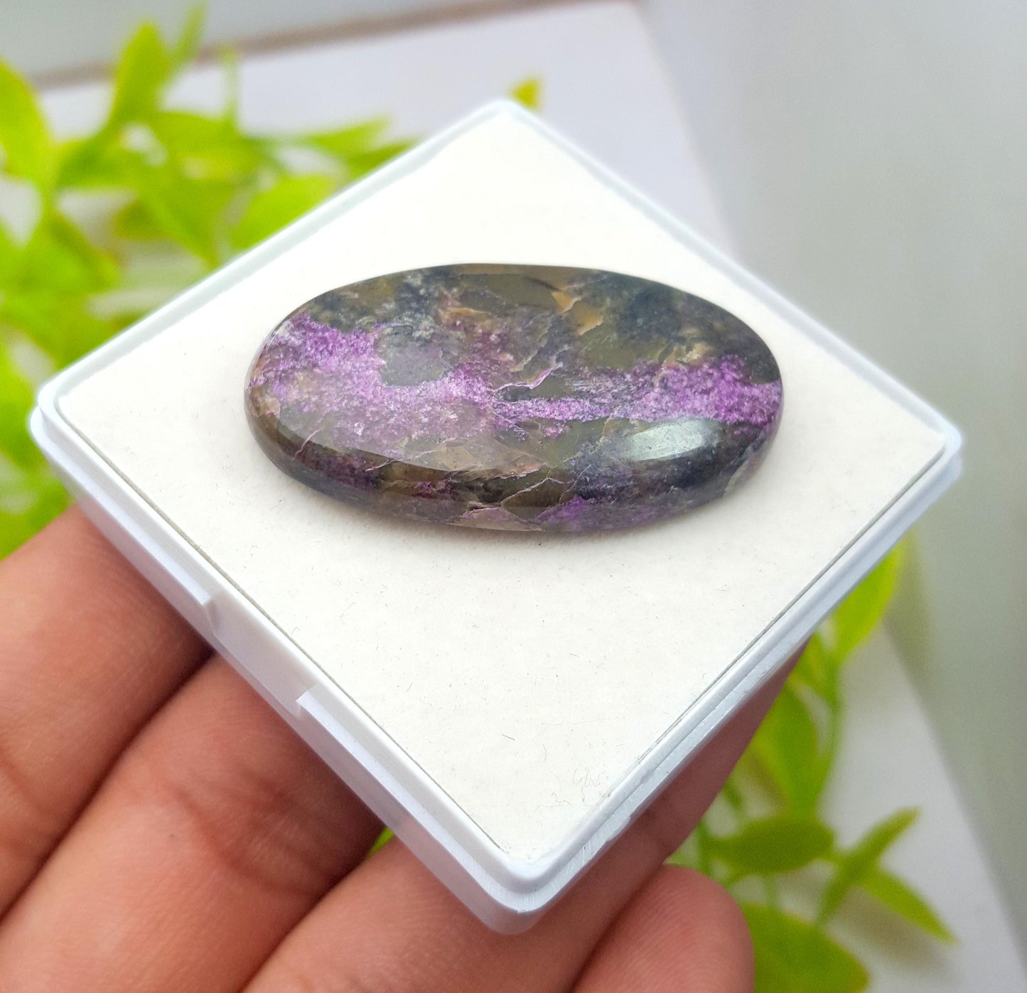 Purpurite, Natural Purpurite, Oval Smooth Cabochon Loose Gemstone, 48.50 Carat, Size-39x20x7mm, Gift For Her, PC-1