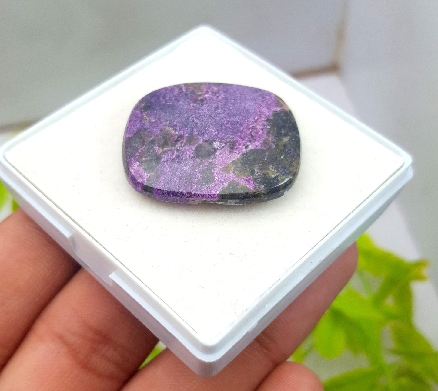 Purpurite, Natural Purpurite, Cushion Smooth Cabochon Loose Gemstone, 33.50 Carat, Size-29x25x5mm, Gift For Her, PC-1