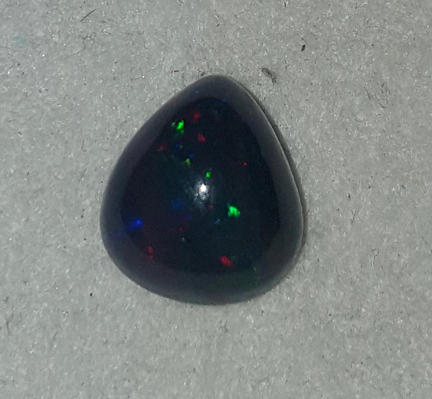 AAA Grade Natural Black Ethiopian Opal Pear, Welo Fire Cabochon Loose Gemstone, 4.40 Carat, Size-13x10.5x7mm, Gift For Her, PC-1