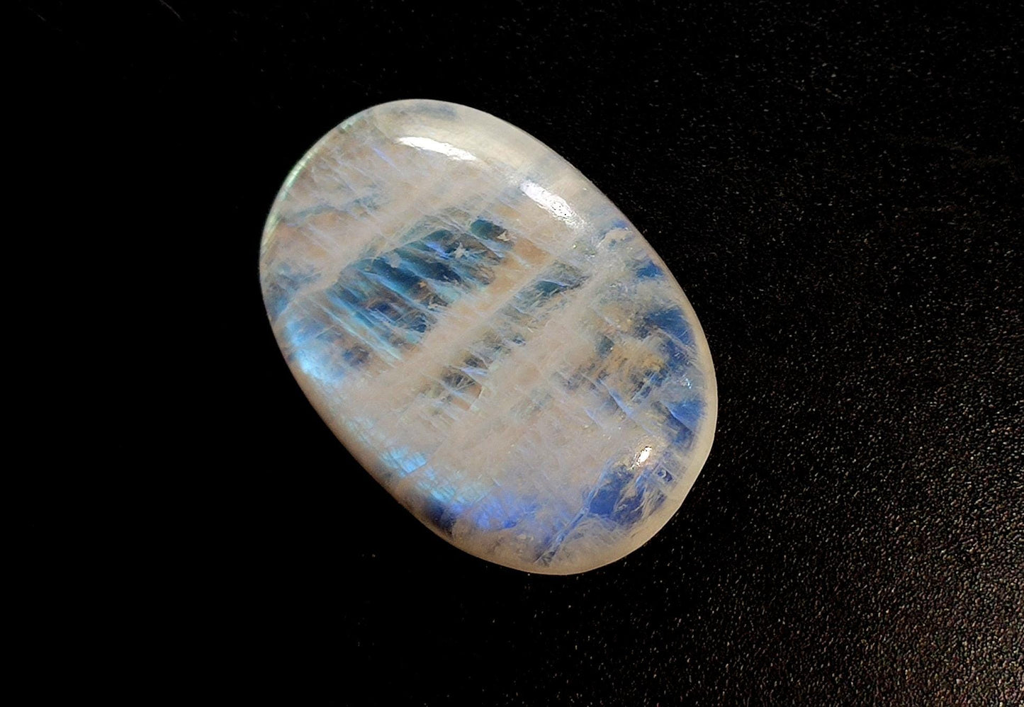 Moonstone, Natural Rainbow Moonstone, Oval Blue Flashy Loose Gemstone, 15.65 Carat, Size-16x22.5x5mm, Gift For Her,