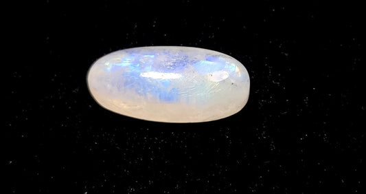 Moonstone, Natural Rainbow Moonstone, Oval Blue Flashy Loose Gemstone, 10.60  Carat, Size-9x20x6mm, Gift For Her,