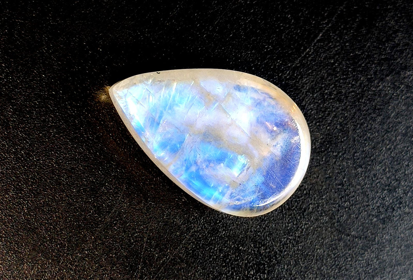 Moonstone, Natural Rainbow Moonstone, Pear Blue Flashy Loose Gemstone, 10.30 Carat, Size-12.5x19.5x5.5mm, Gift For Her,