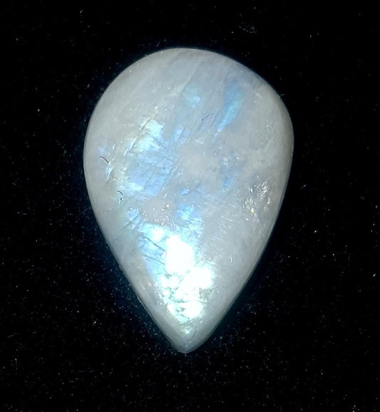 Moonstone, Natural Rainbow Moonstone, Pear Blue Flashy Loose Gemstone, 8.80 Carat, Size-16x11x6mm, Gift For Her,