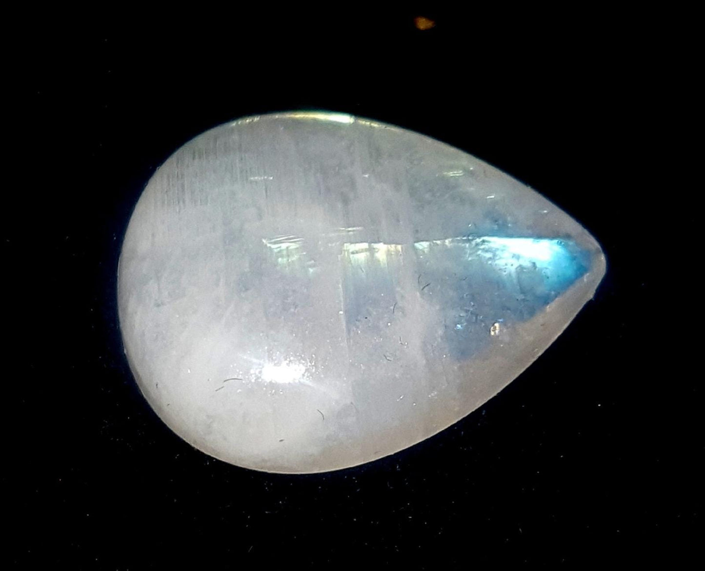 Moonstone, Natural Rainbow Moonstone, Pear Blue Flashy Loose Gemstone, 10.25 Carat, Size-14.5x18x5.5mm, Gift For Her,