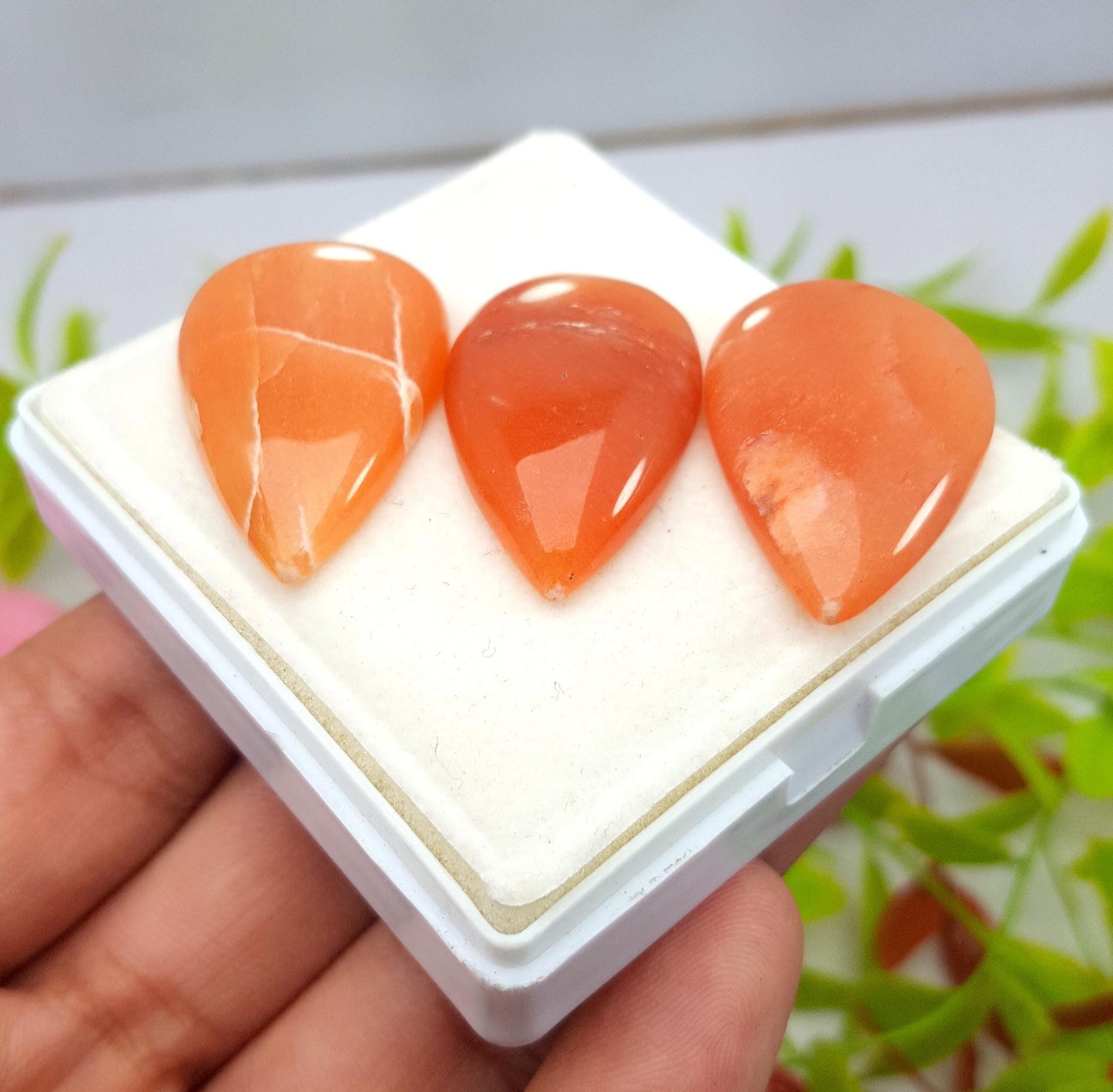 Aventurine, Natural Aventurine, Pear Smooth Cabochon Gemstone Lot, 89.70 Carat, Size-33x21x5mm To 31x19x6mm, Gift For Her, PC-3