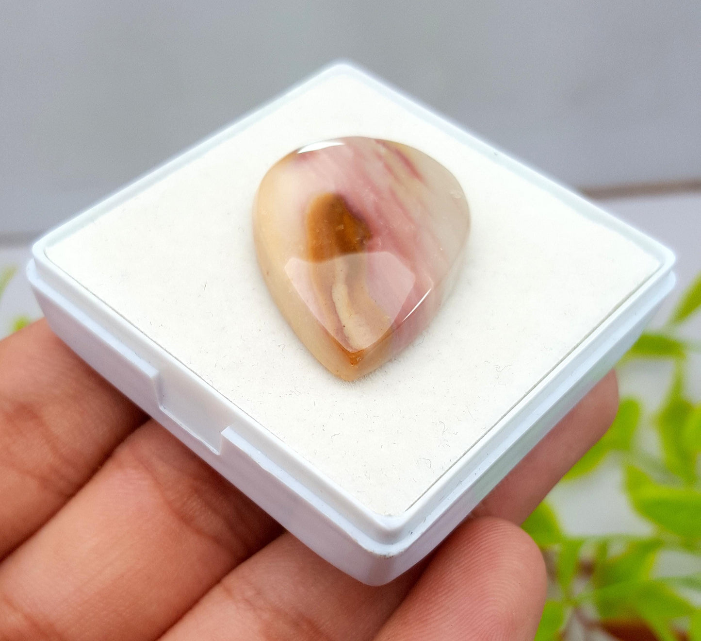 Jasper, Natural Imperial Jasper, Pear Cabochon Loose Gemstone, 35.70 Carat, Size-32x23x6mm, Gift For Her,