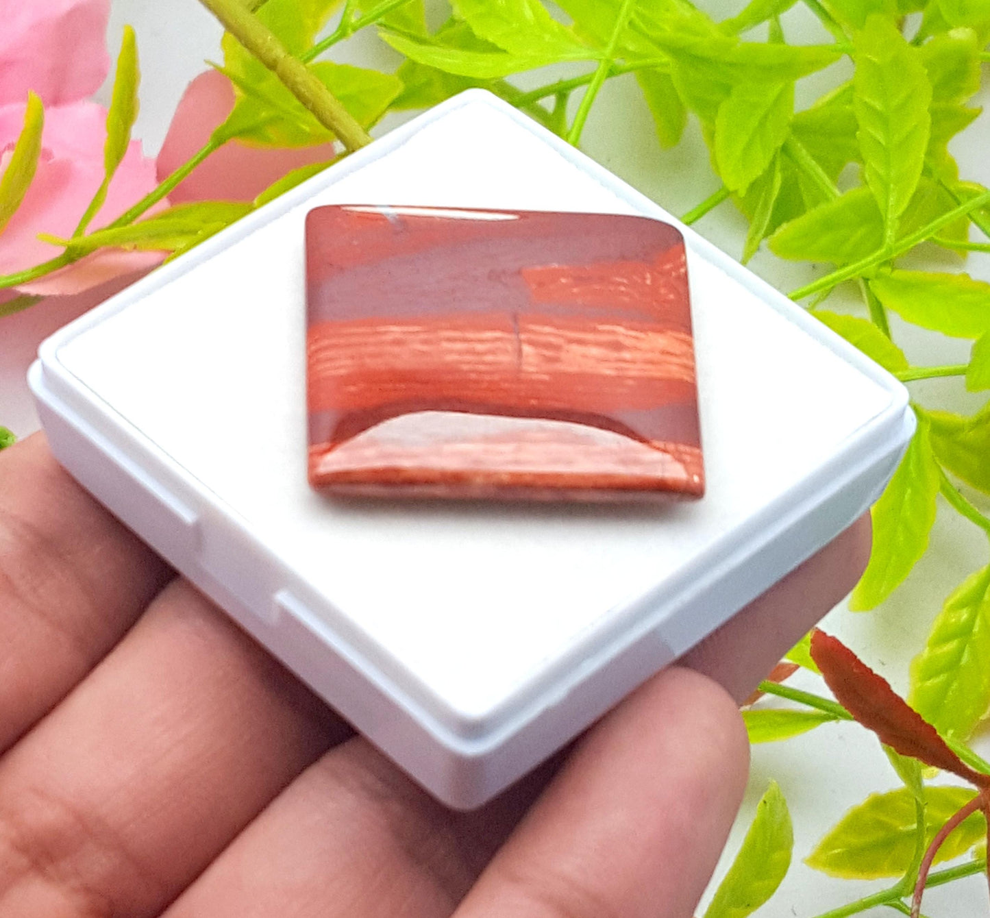 Natural Snake Skin Jasper, Square Shape Cabochon Loose Gemstone, 57.50 Carat, Size-30x30x4mm, Gift For Her, PC-1