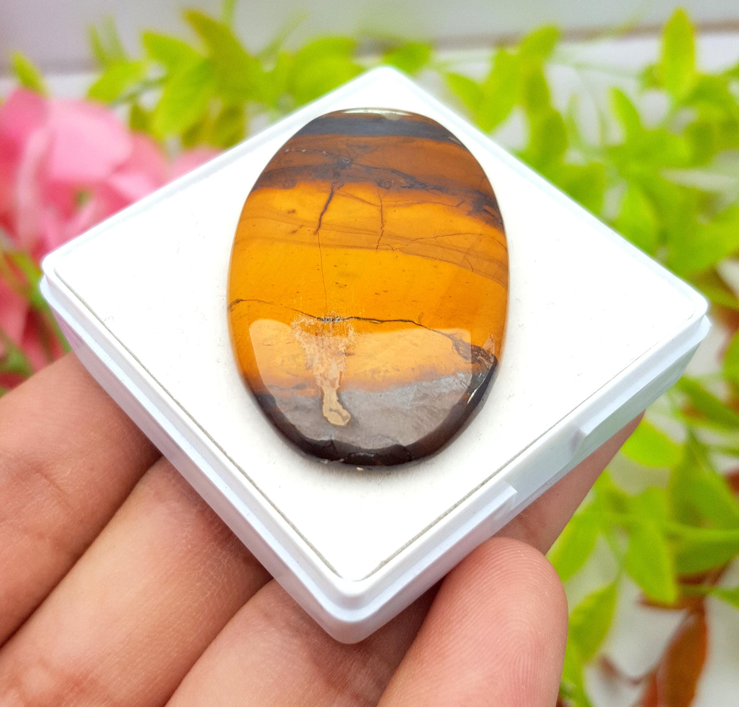 Natural Mookaite Jasper, Oval Cabochon Loose Gemstone, 65.10 Carat, Size-47x28x5mm, Gift For Her, PC-1