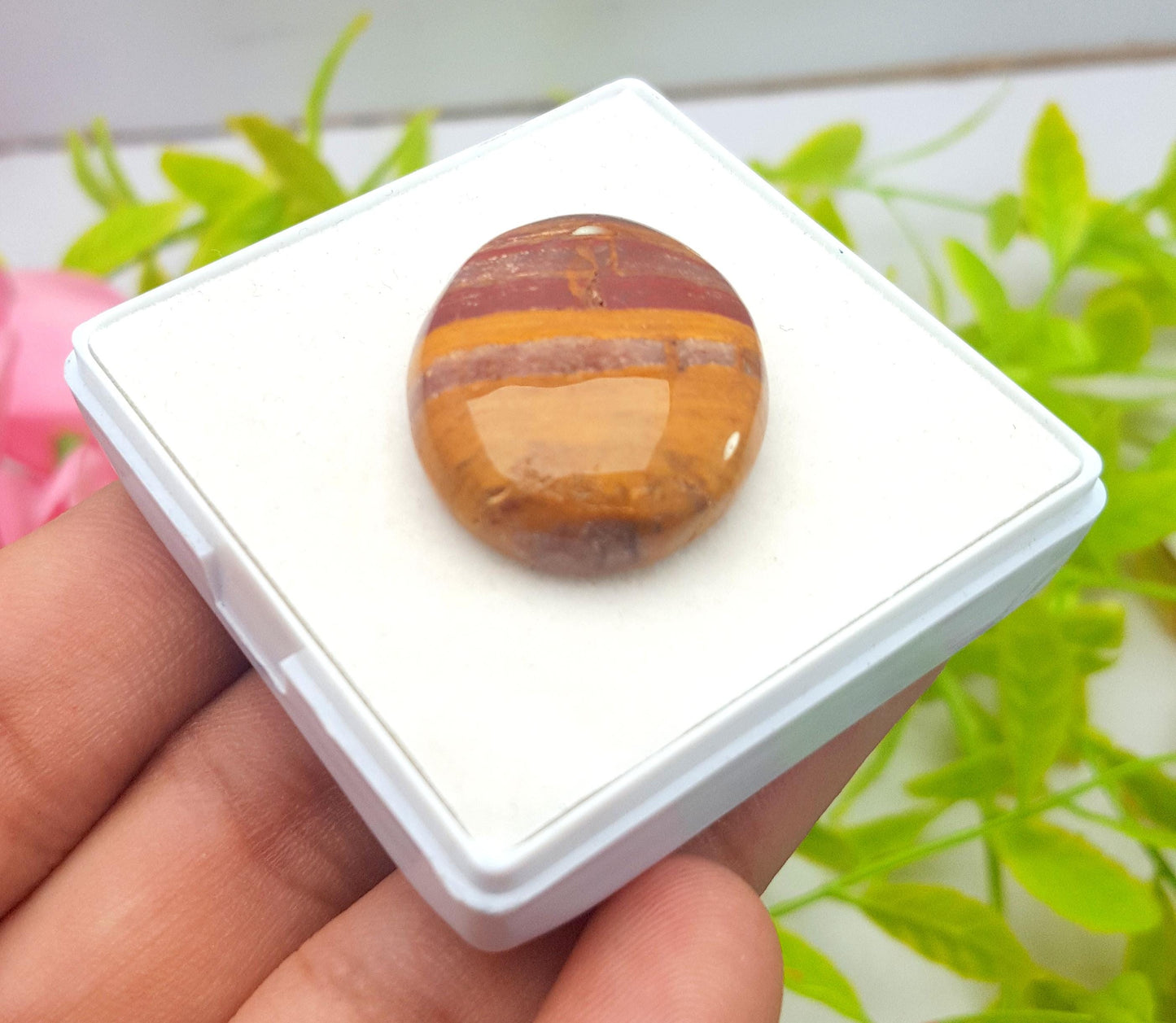 Natural Mookaite Jasper, Oval Cabochon Loose Gemstone, 32.20 Carat, Size-27x23x8mm, Gift For Her, PC-1