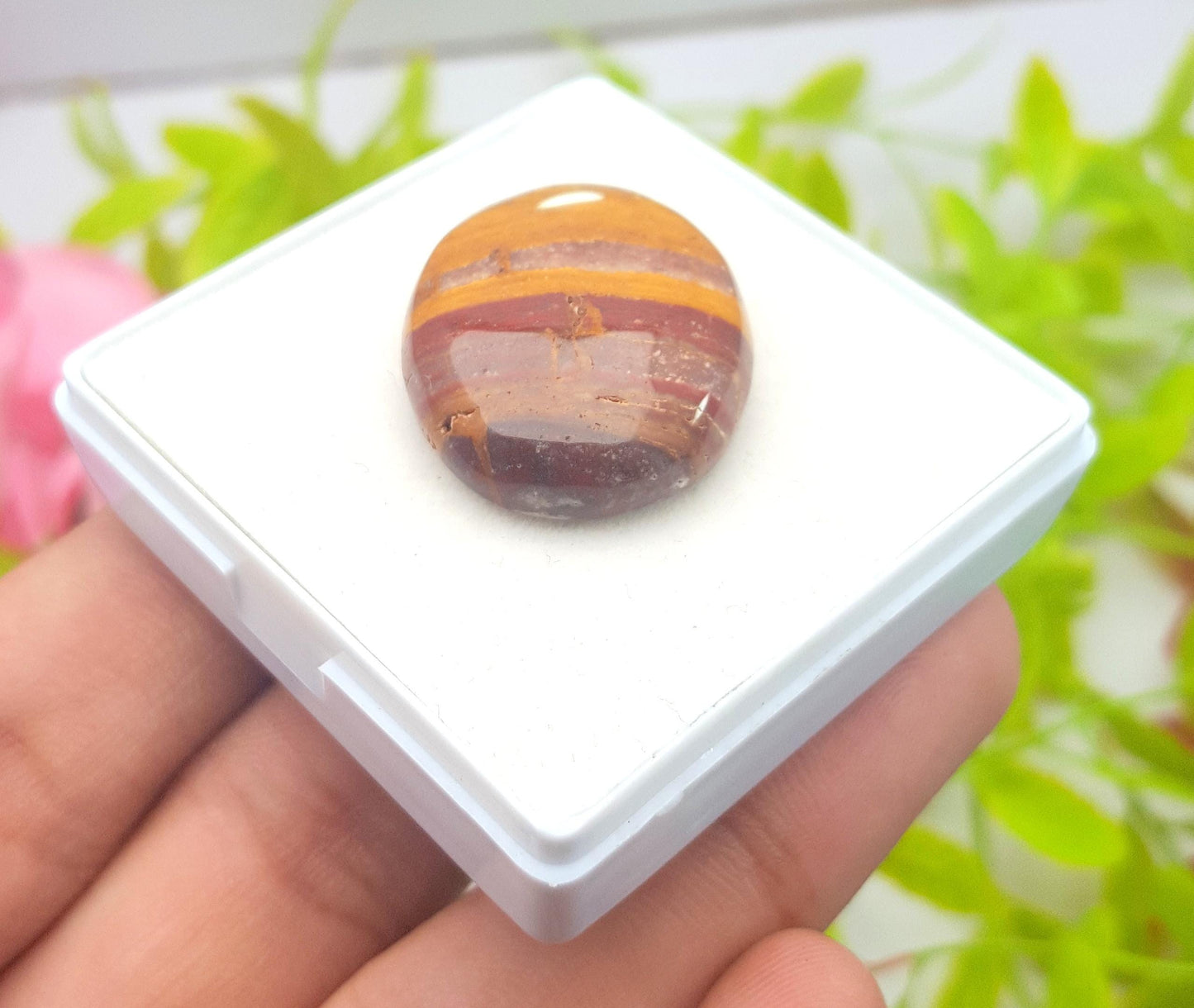 Natural Mookaite Jasper, Oval Cabochon Loose Gemstone, 32.20 Carat, Size-27x23x8mm, Gift For Her, PC-1