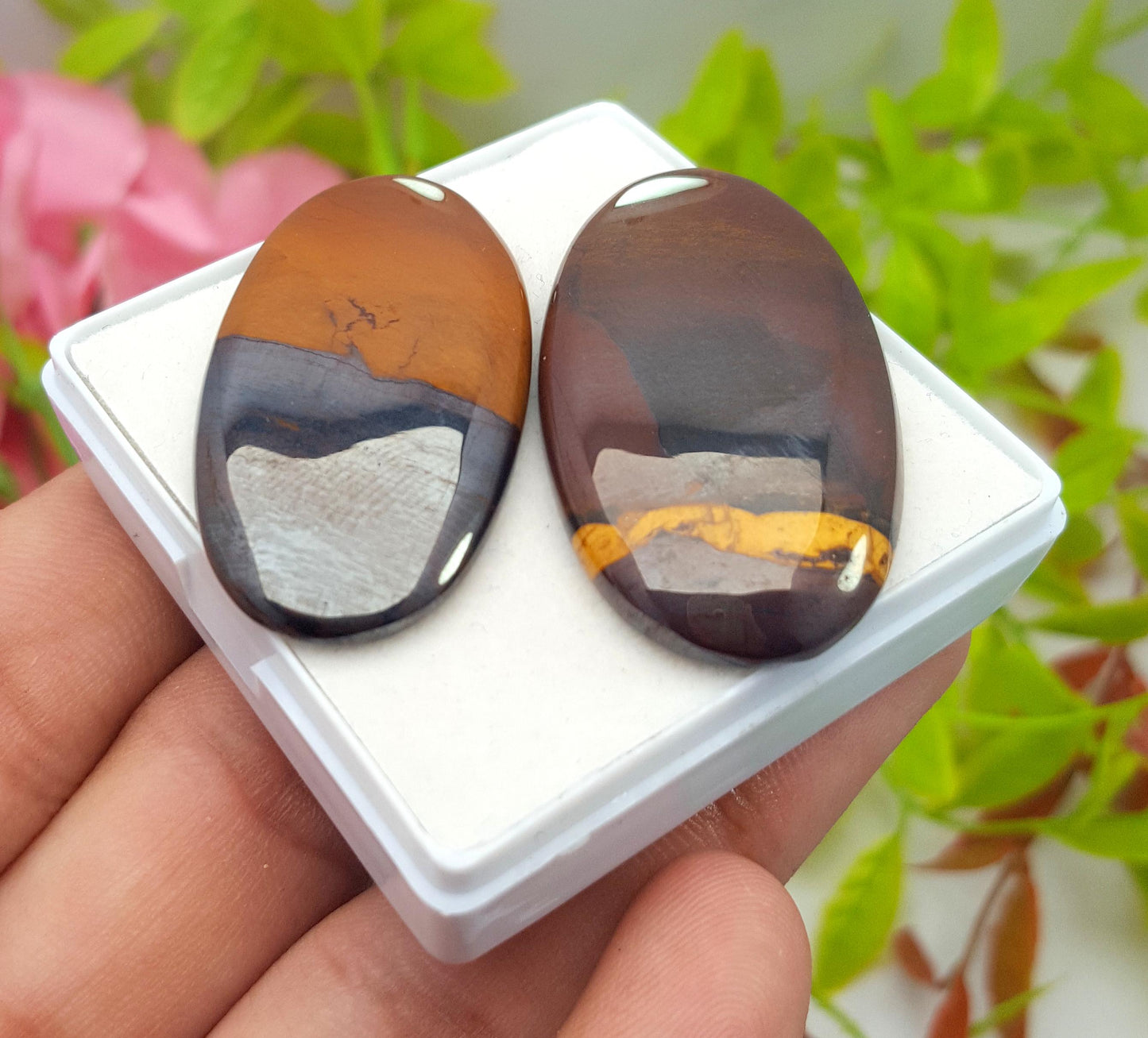 Jasper, Natural Mookaite Jasper, Oval Cabochon Gemstone Lot, 105.40 Carat, Size-42x23x5mm To 40x21x4mm, Gift For Her, PC-2