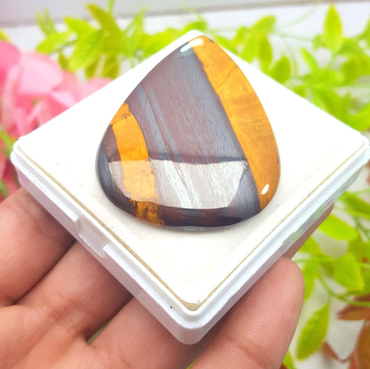 Natural Mookaite Jasper, Pear Cabochon Loose Gemstone, 120.00 Carat, Size-59x37x4mm, Gift For Her, PC-1