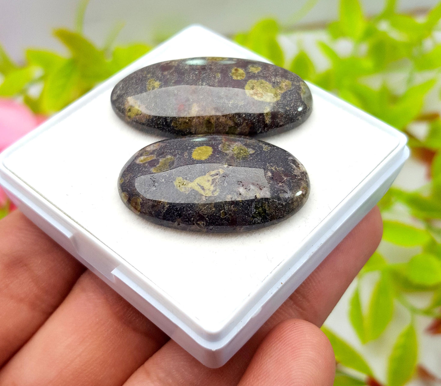 Natural Dragon Blood Jasper, Oval Cabochon Gemstone Lot, 64.20 Carat, Size-30x18x6mm To 35x18x6mm, Gift For Her, PC-2