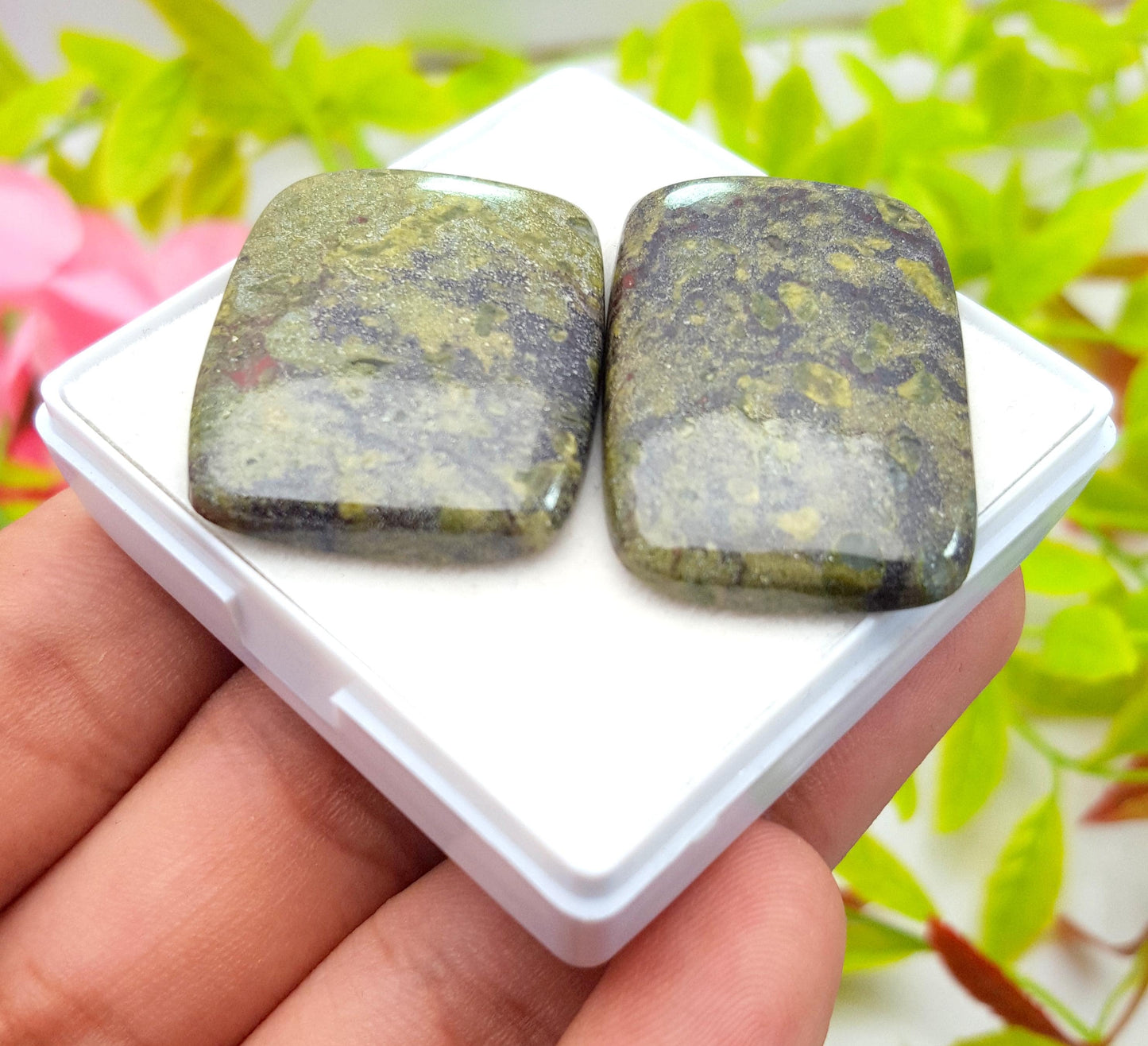 Jasper, Natural Dragon Blood Jasper, Cushion Cabochon Gemstone Lot, 96.30 Carat, Size-35x22x5mm To 30x19x5mm, Gift For Her, PC-2