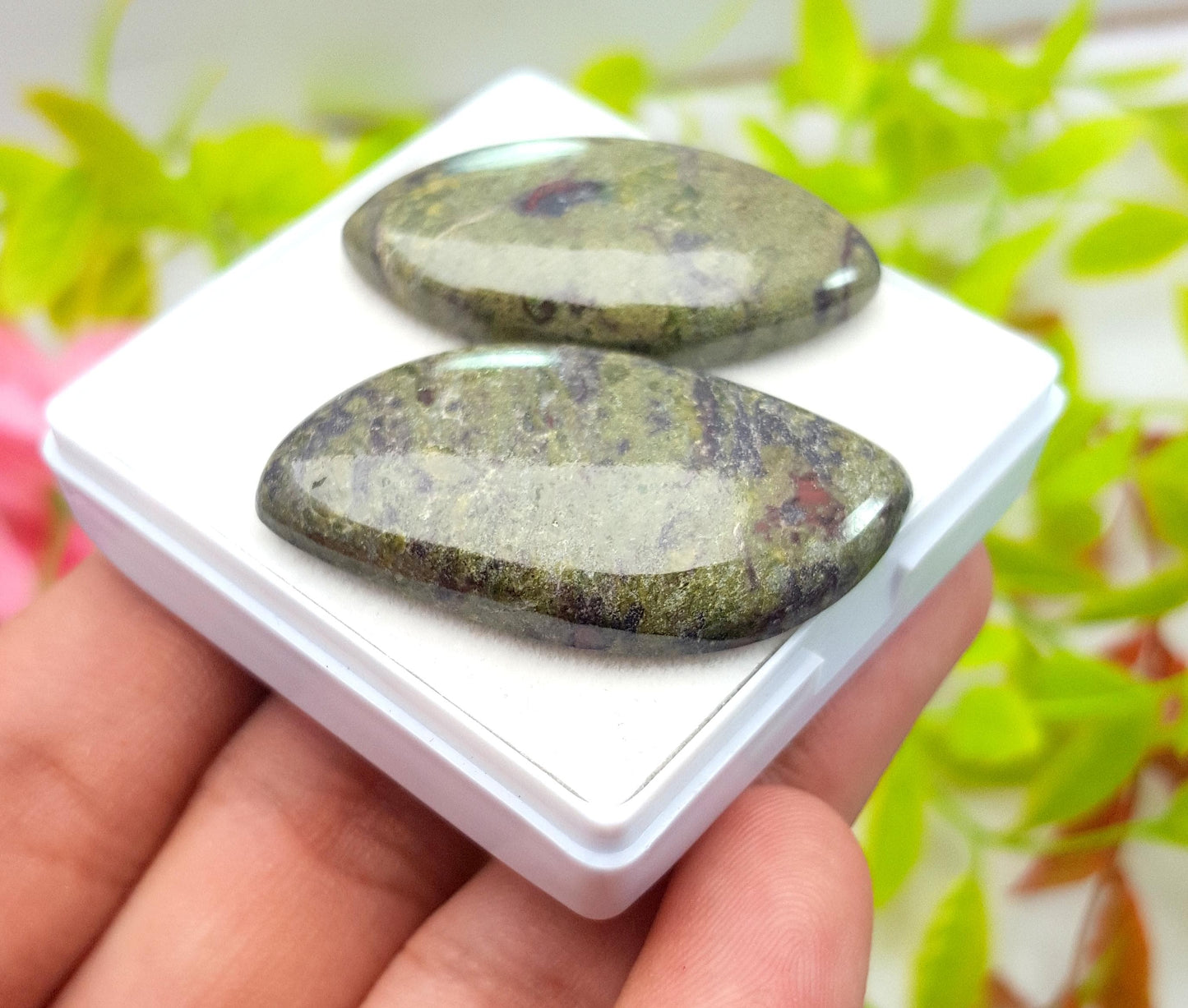 Natural Dragon Blood Jasper, Fancy Shape Cabochon Gemstone Lot, 97.85 Carat, Size-40x23x6mm To 37x20x6mm, Gift For Her, PC-2