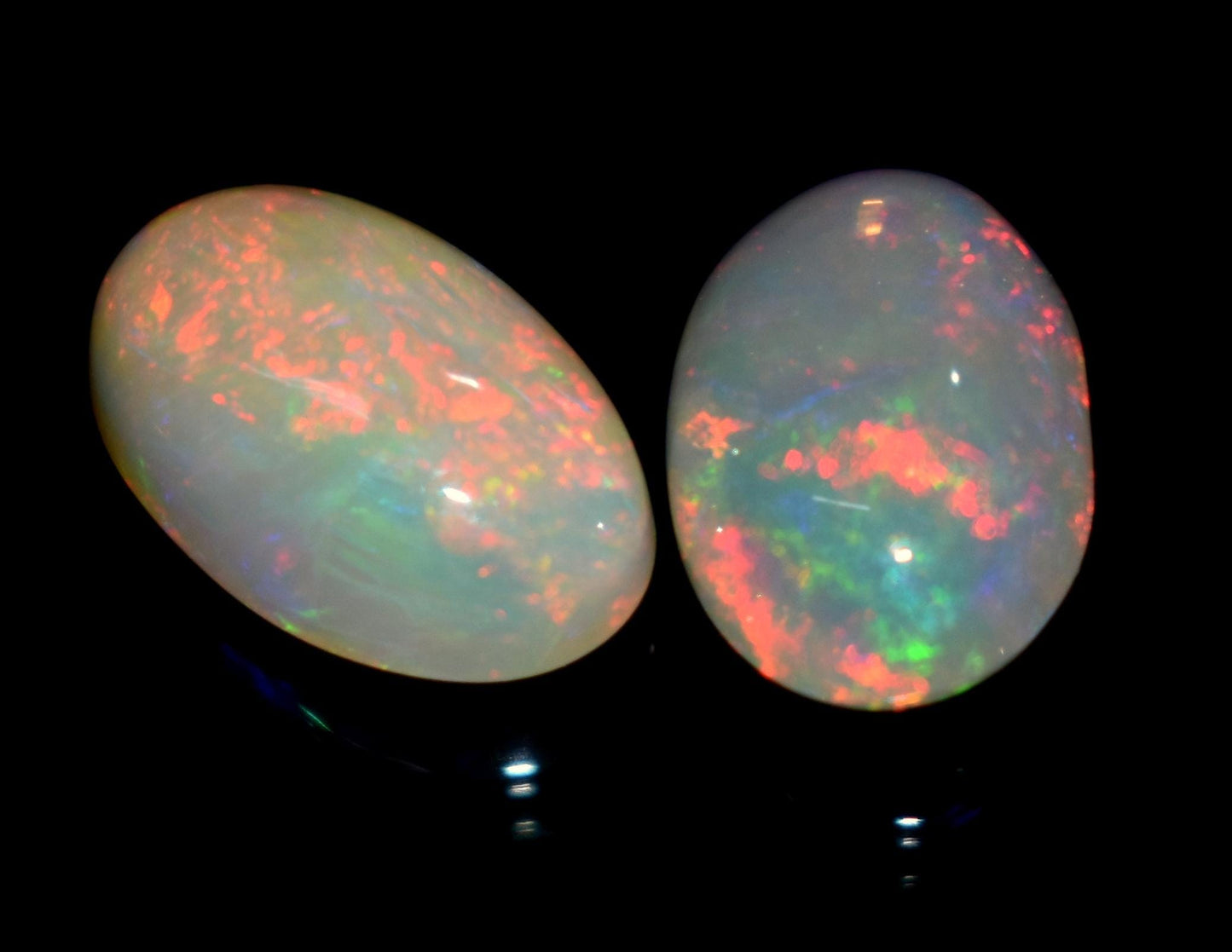 Opal, Natural Ethiopian Opal, Oval Welo Fire Cabochon Gemstone Lot, 5.70 Carat, Size-13x8mm to 13x8mm , Gift For Her, PC-2