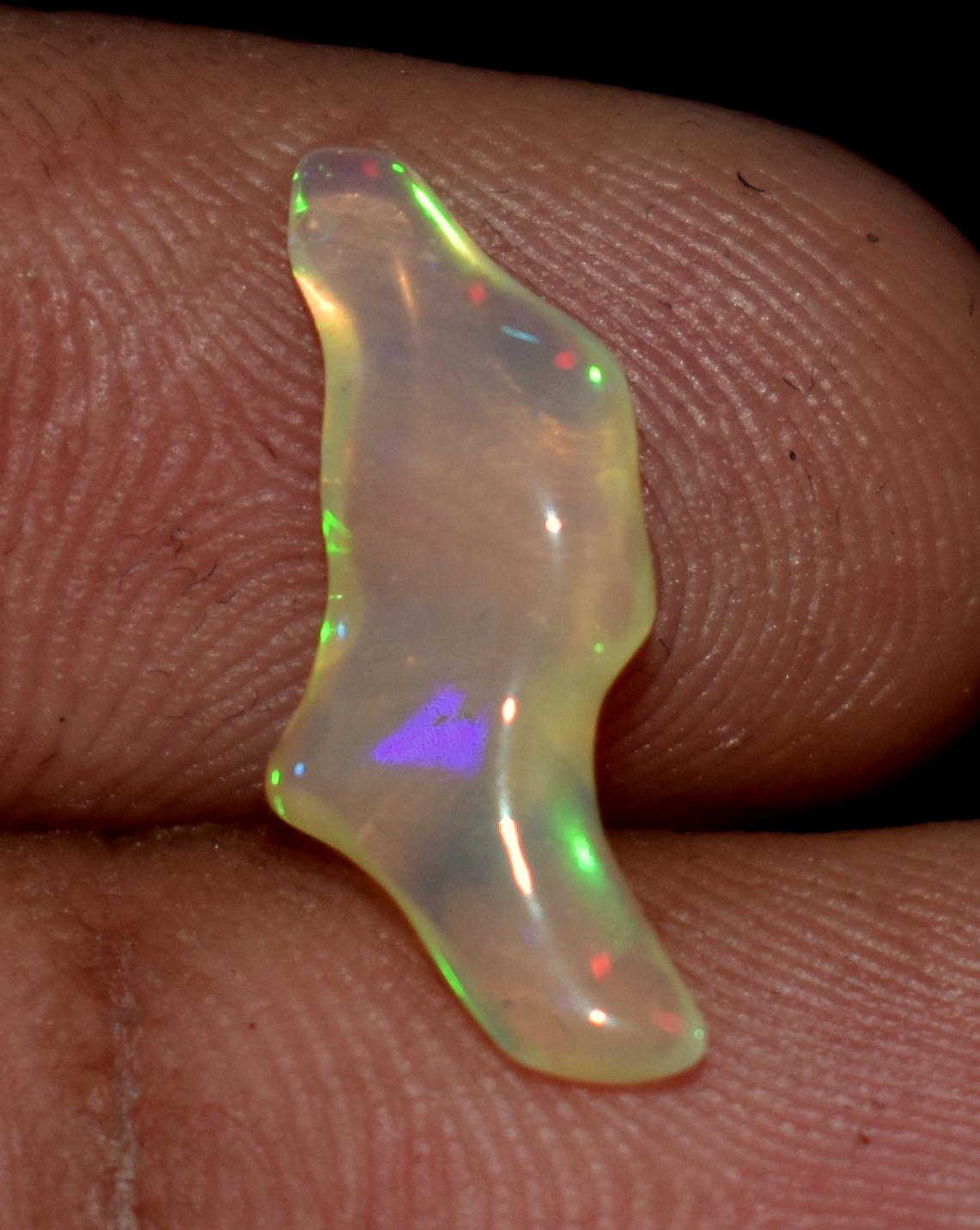 Opal, Natural Ethiopian Opal, Multi Fire Opal Polish Raw Gemstone, 1.60 Carat, Size-7x18.5x4.5mm, Gift For Her, PC-1