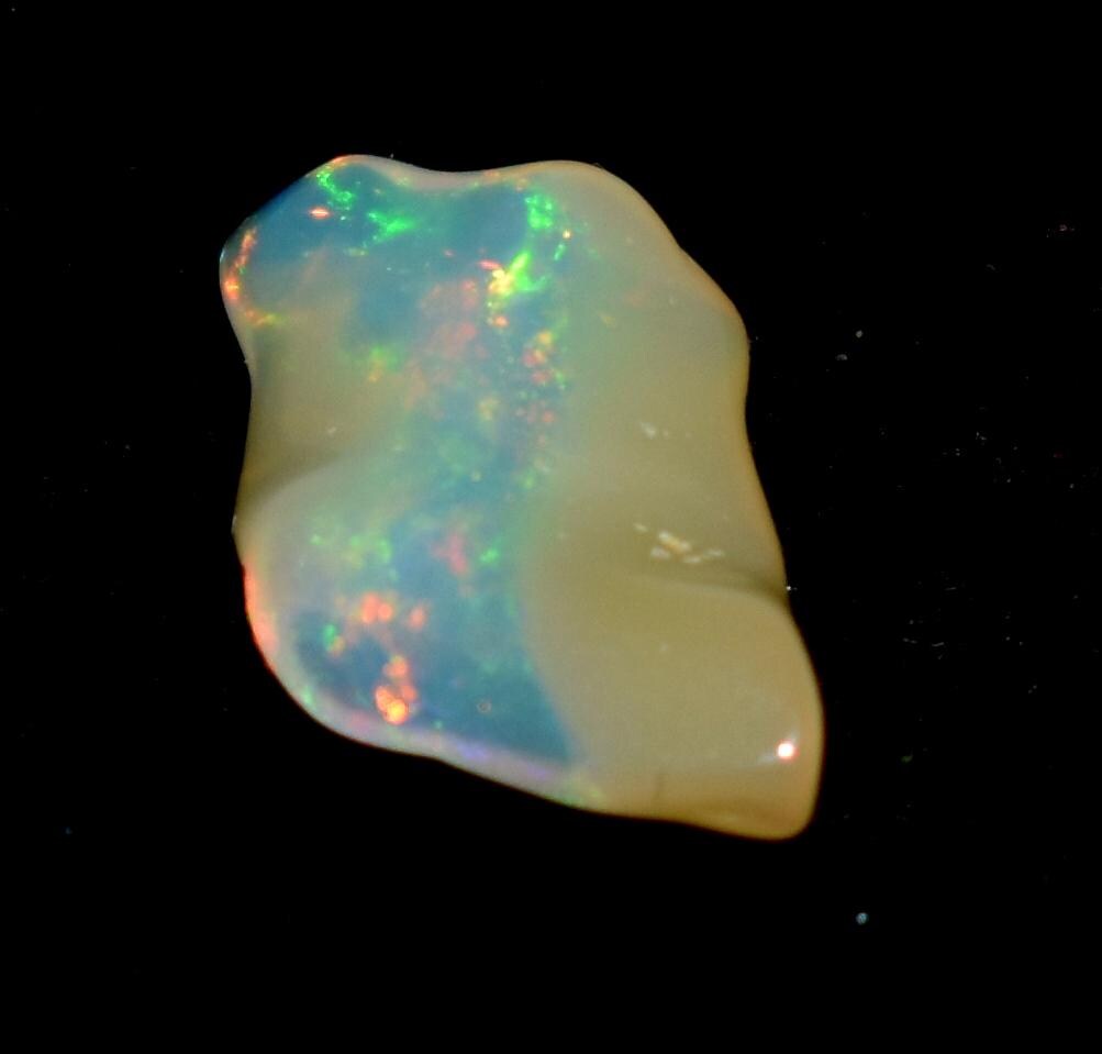 Opal, Natural Ethiopian Opal, Multi Fire Opal Polish Raw Gemstone, 1.00 Carat, Size-7.5x13.5x3mm, Gift For Her, PC-1