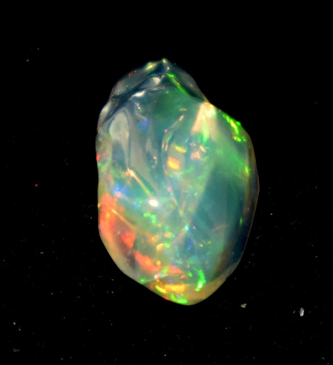 Opal, Natural Ethiopian Opal, Multi Fire Opal Polish Raw Gemstone, 2.20 Carat, Size-8.5x13.5x6mm, Gift For Her, PC-1