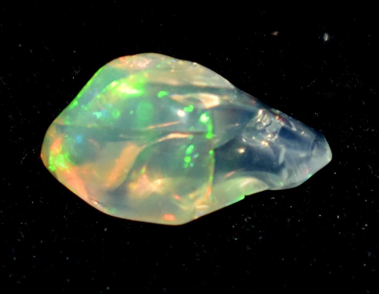 Opal, Natural Ethiopian Opal, Multi Fire Opal Polish Raw Gemstone, 2.20 Carat, Size-8.5x13.5x6mm, Gift For Her, PC-1