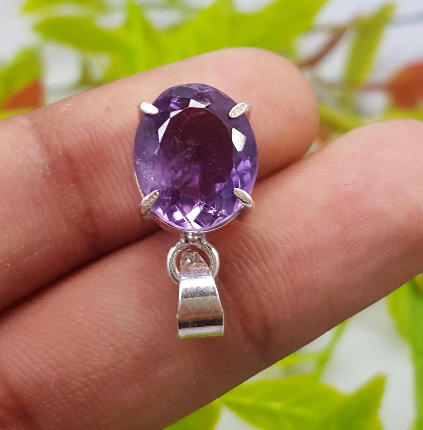 Natural Amethyst Gemstone Pendant, Handmade Pendant, Amethyst Jewelry, Gift For Her,