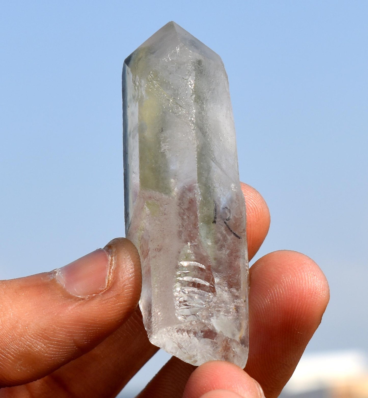 Crystal, Natural Silver Phantom Lemurian Crystal, Lemurian Seed Crystal, Size-2'' Inch-1''inche, 28.85 Gram, Healing Crystal, Gift For Her,