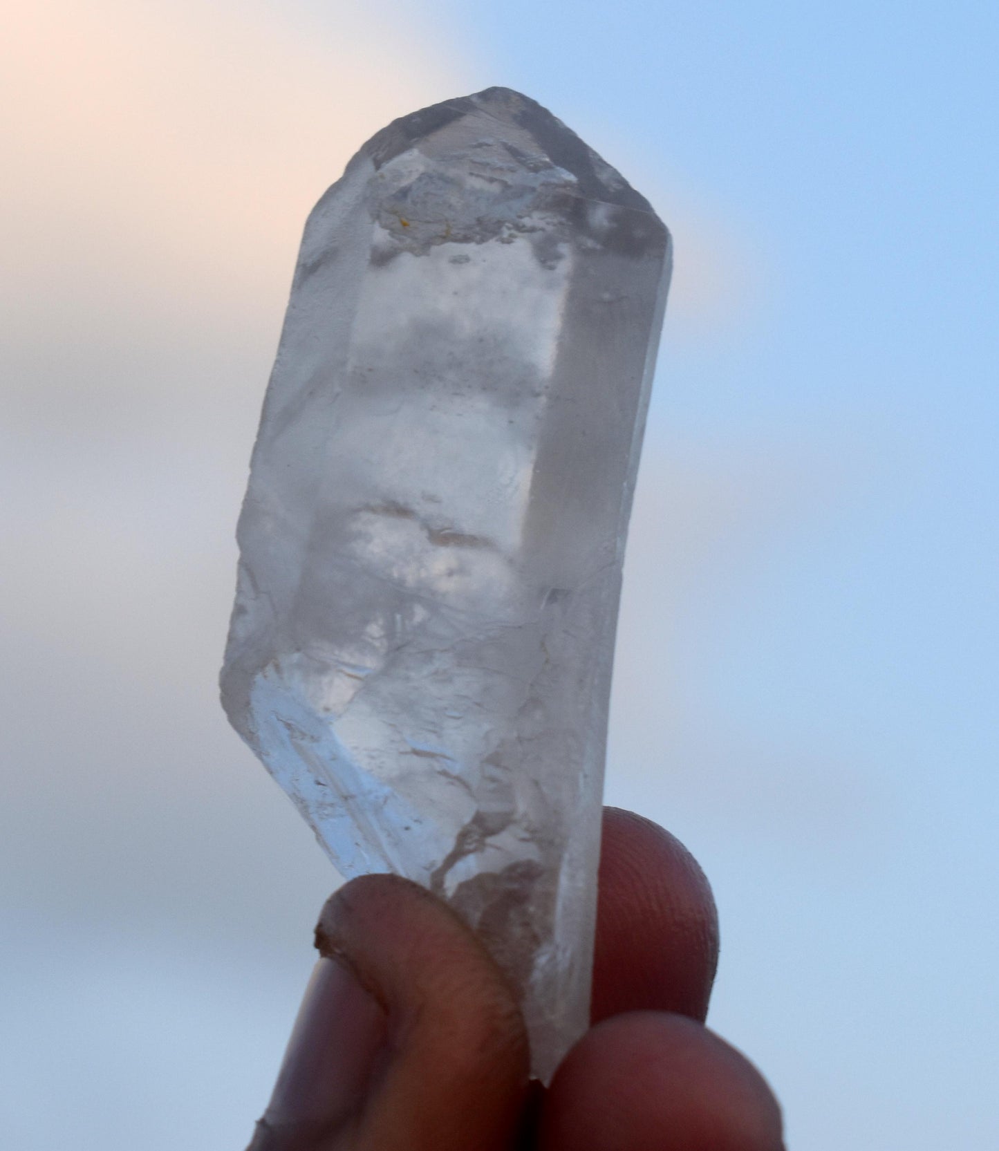 Phantom, Natural White Phantom In Quartz Tower, High Clarity Crystal, 15.29 Gram, Size-2'' inch-1''inch, Gift For Her, Healing Crystal,