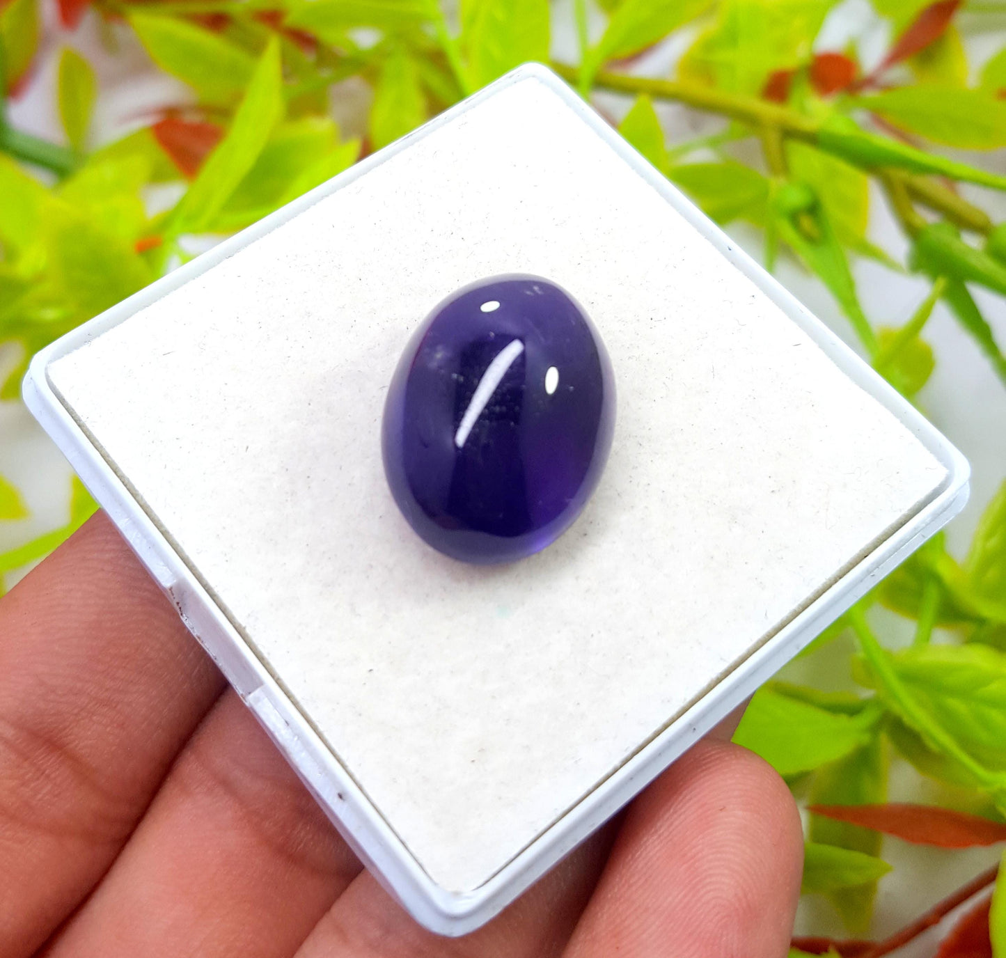 Amethyst, Natural Purple Amethyst, Oval Cabochon Loose Gemstone, 28.50 Carat, Size-16x21.5x12mm, Gift For Her,