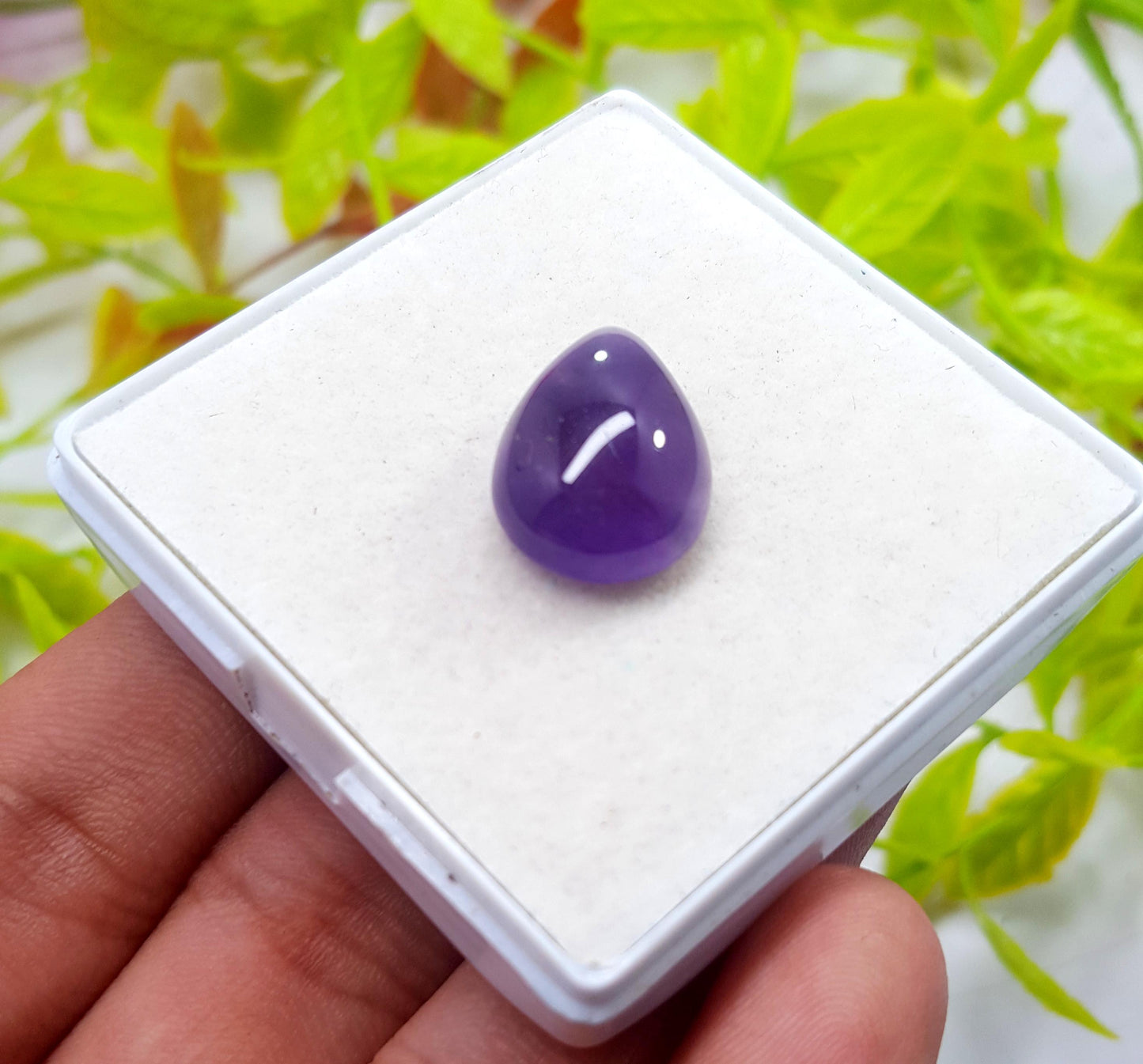 Rare & Natural Purple Amethyst, Pear Cabochon Loose Gemstone, 12.30 Carat, Size-13.5x18x7.5mm, Gift For Her,