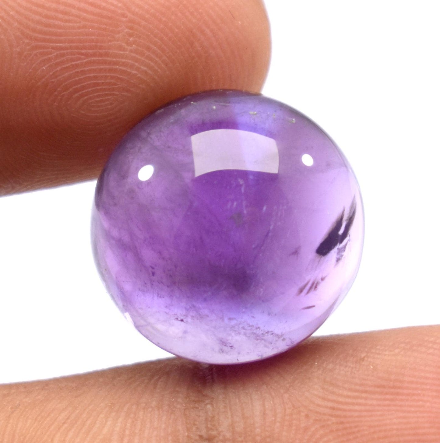 Rare & Natural Purple Amethyst, Round Cabochon Loose Gemstone, 21.50 Carat, Size-17.5x17.5x9mm, Gift For Her,