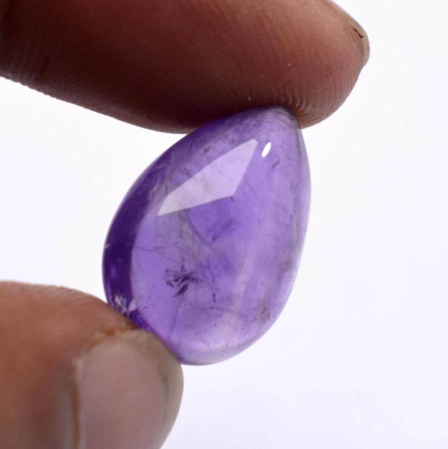 Amethyst, Natural Purple Amethyst, Pear Cabochon Loose Gemstone, 18.00 Carat, Size-13.5x18.5x8.5mm, Gift For Her,