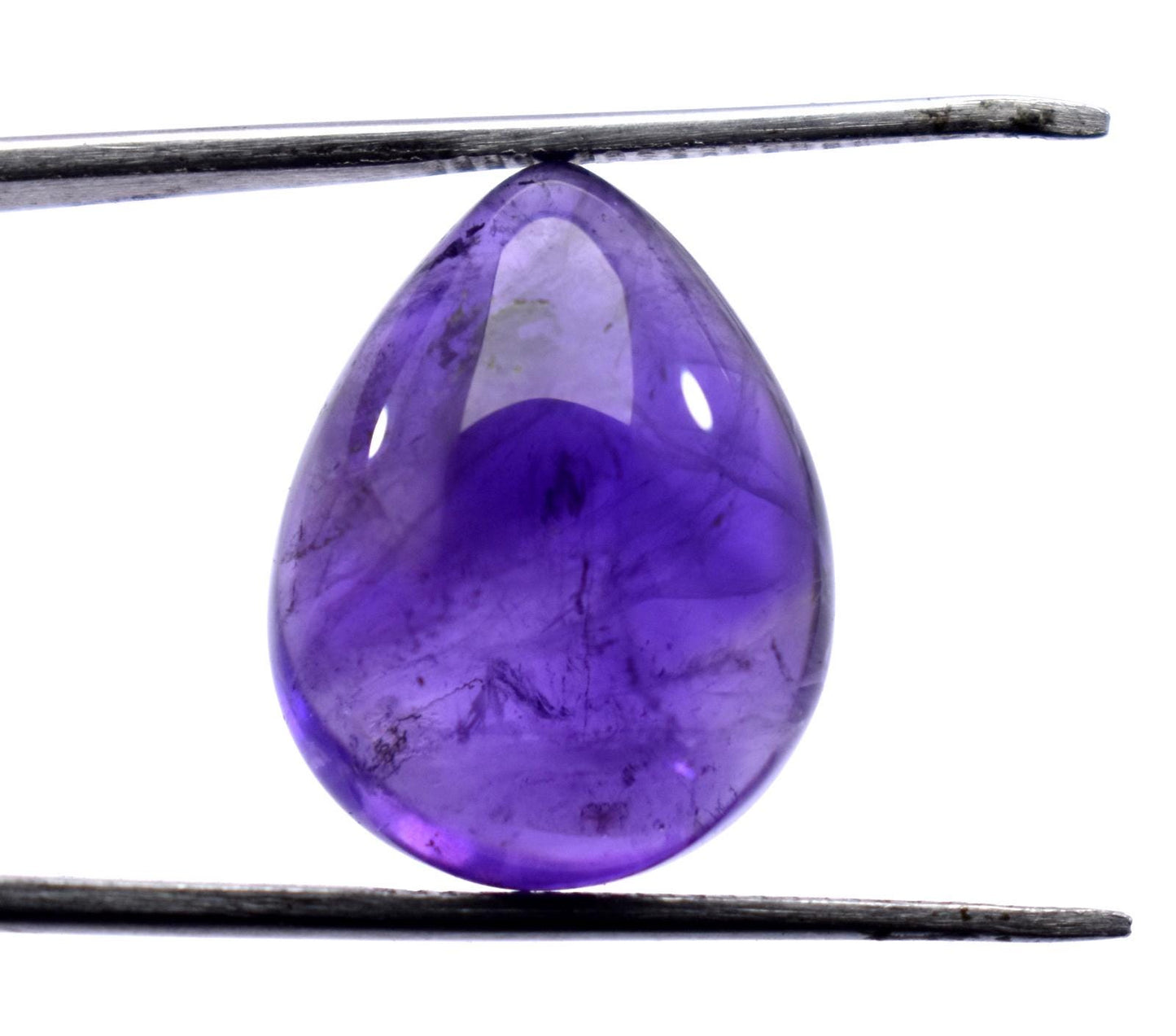 Amethyst, Natural Purple Amethyst, Pear Cabochon Loose Gemstone, 15.10 Carat, Size-15x19x8.5mm, Gift For Her,