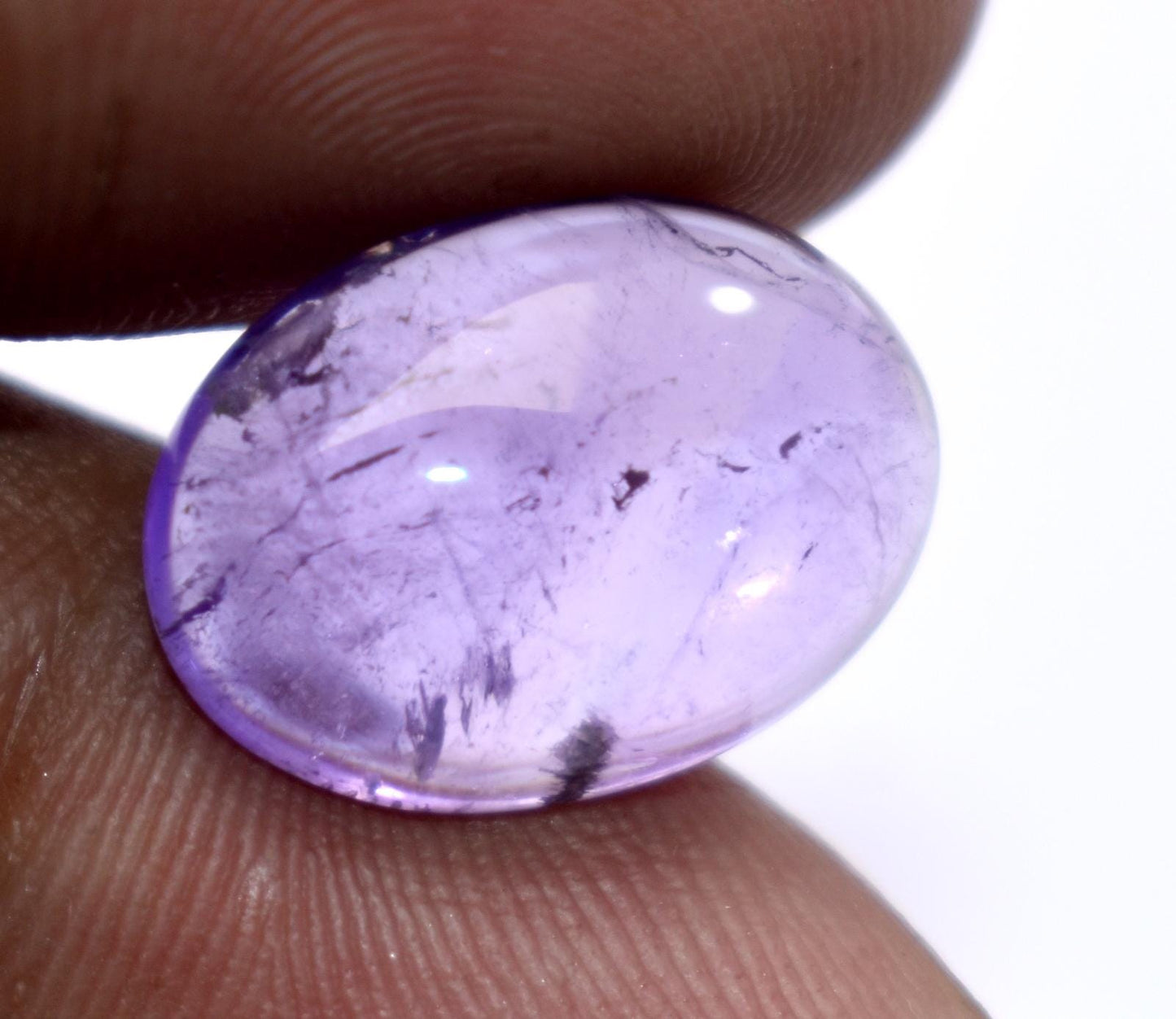 Rare & Natural Purple Amethyst, Oval Cabochon Loose Gemstone, 6.50 Carat, Size-11x15.5x6mm, Gift For Her,