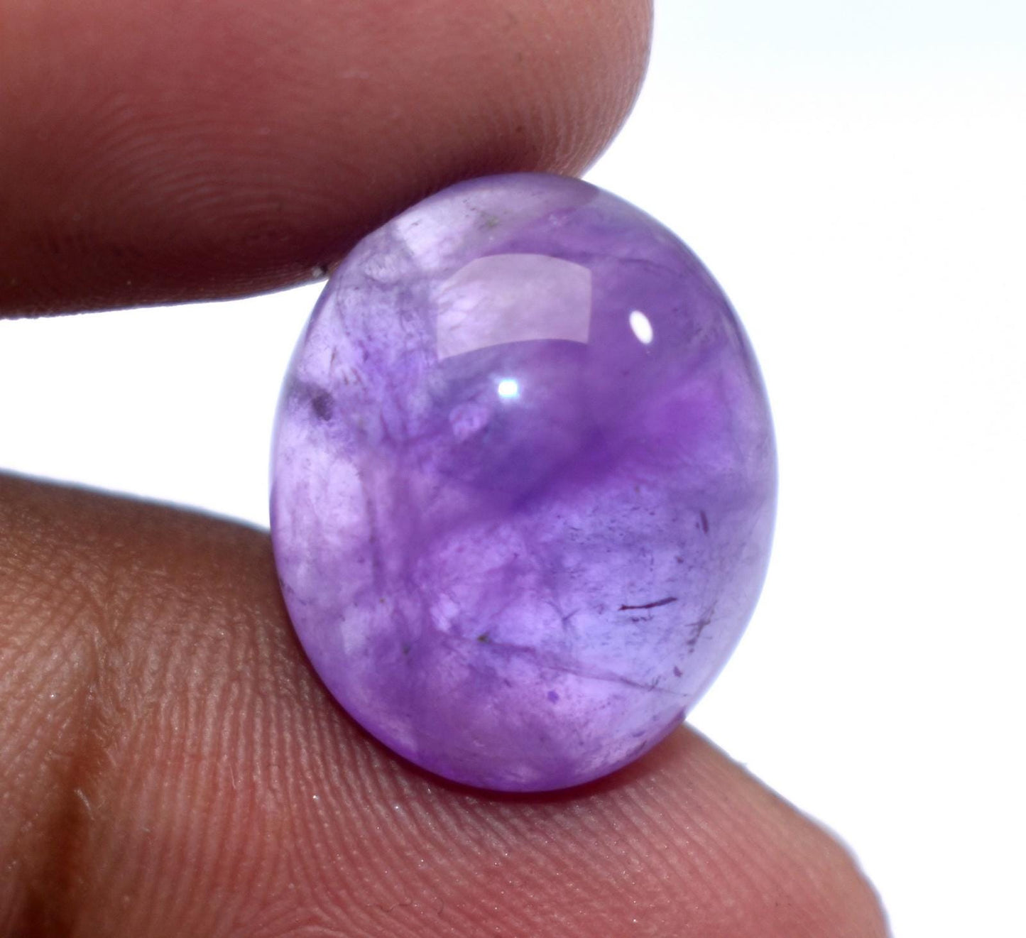 Rare & Natural Purple Amethyst, Oval Cabochon Loose Gemstone, 13.00 Carat, Size-14x17x7.5mm, Gift For Her,