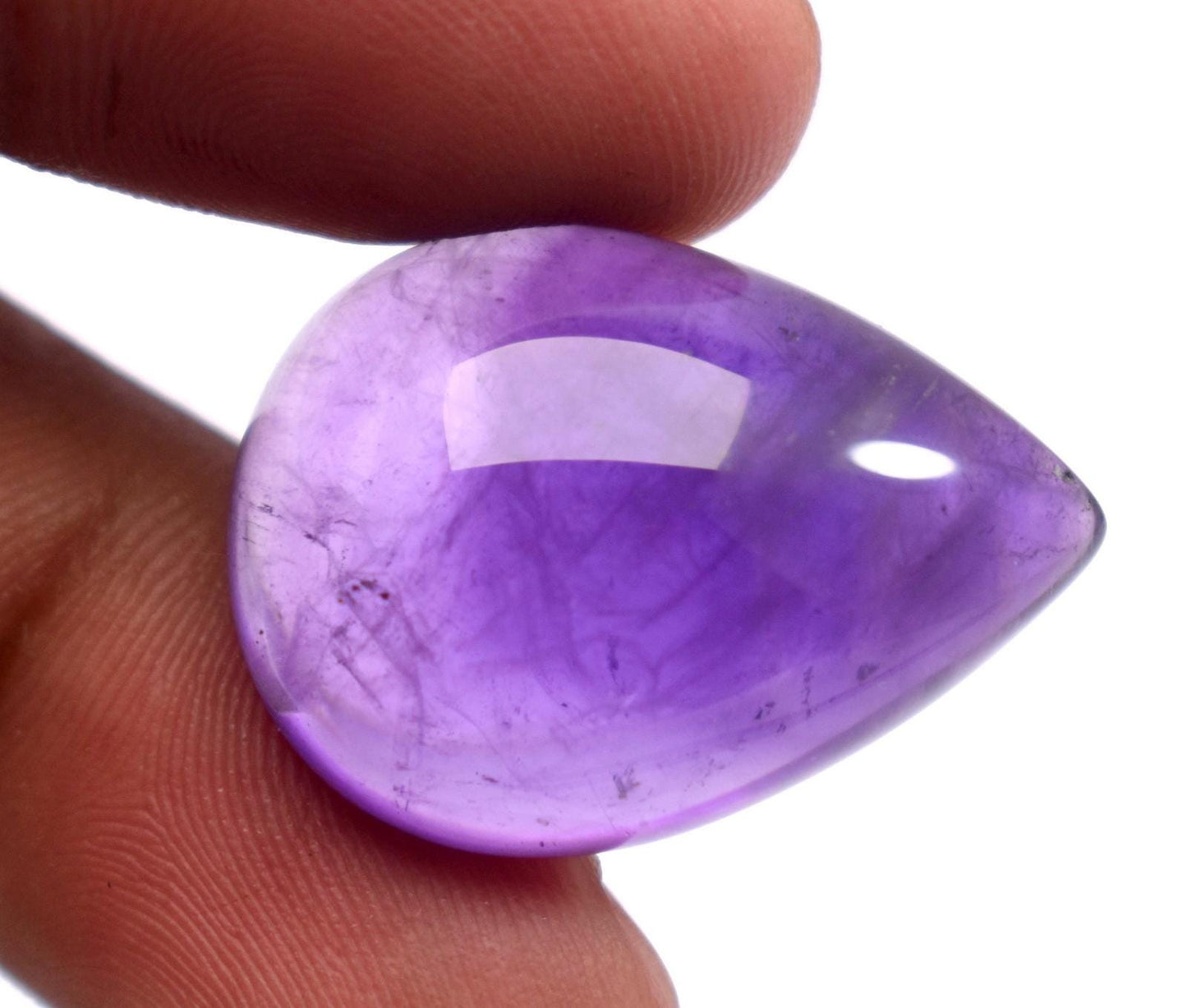 Amethyst, Natural Purple Amethyst, Pear Cabochon Loose Gemstone, 33.10 Carat, Size-19x25.5x10.5mm, Gift For Her,