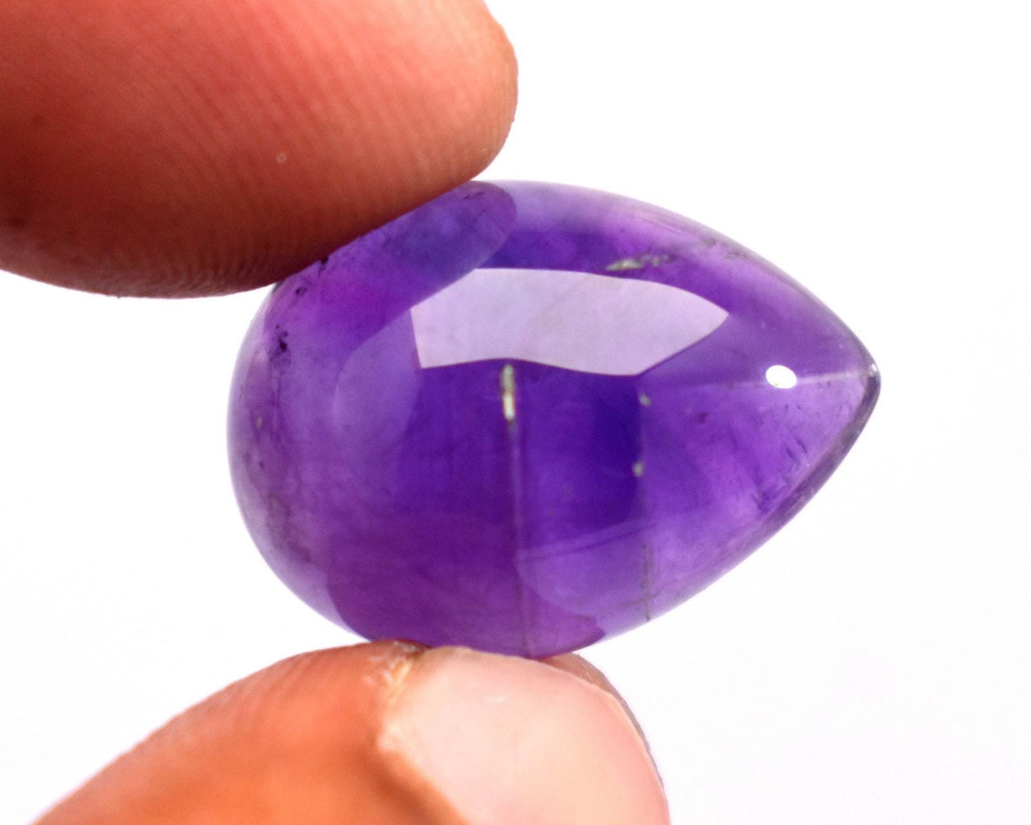 Amethyst, Natural Purple Amethyst, Pear Cabochon Loose Gemstone, 15.00 Carat, Size-14x19x8mm, Gift For Her,