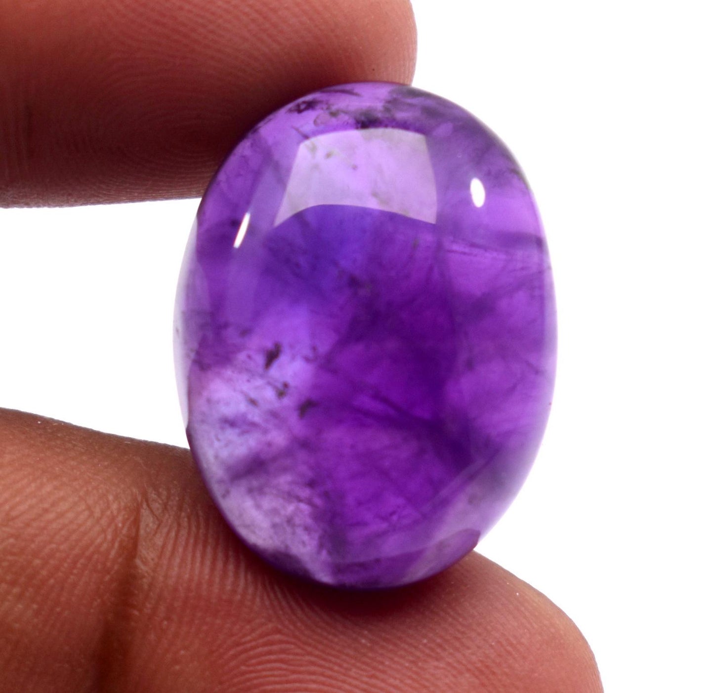 Rare & Natural Purple Amethyst, Oval Cabochon Loose Gemstone, 31.85 Carat, Size-18.5x24.5x9mm, Gift For Her,