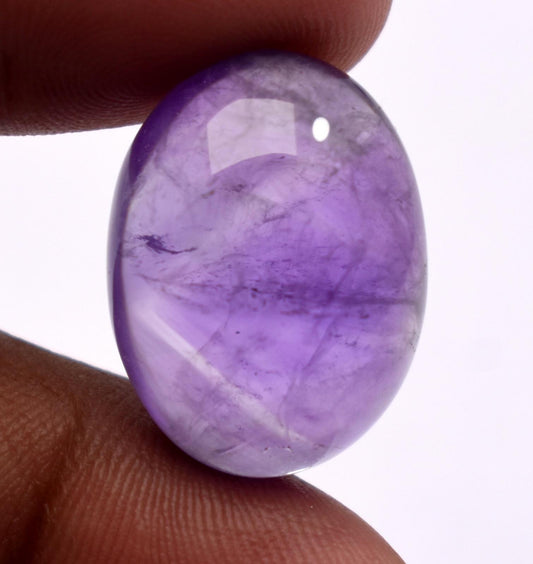 Rare & Natural Purple Amethyst, Oval Cabochon Loose Gemstone, 23.30 Carat, Size-16x21x9.5mm, Gift For Her,