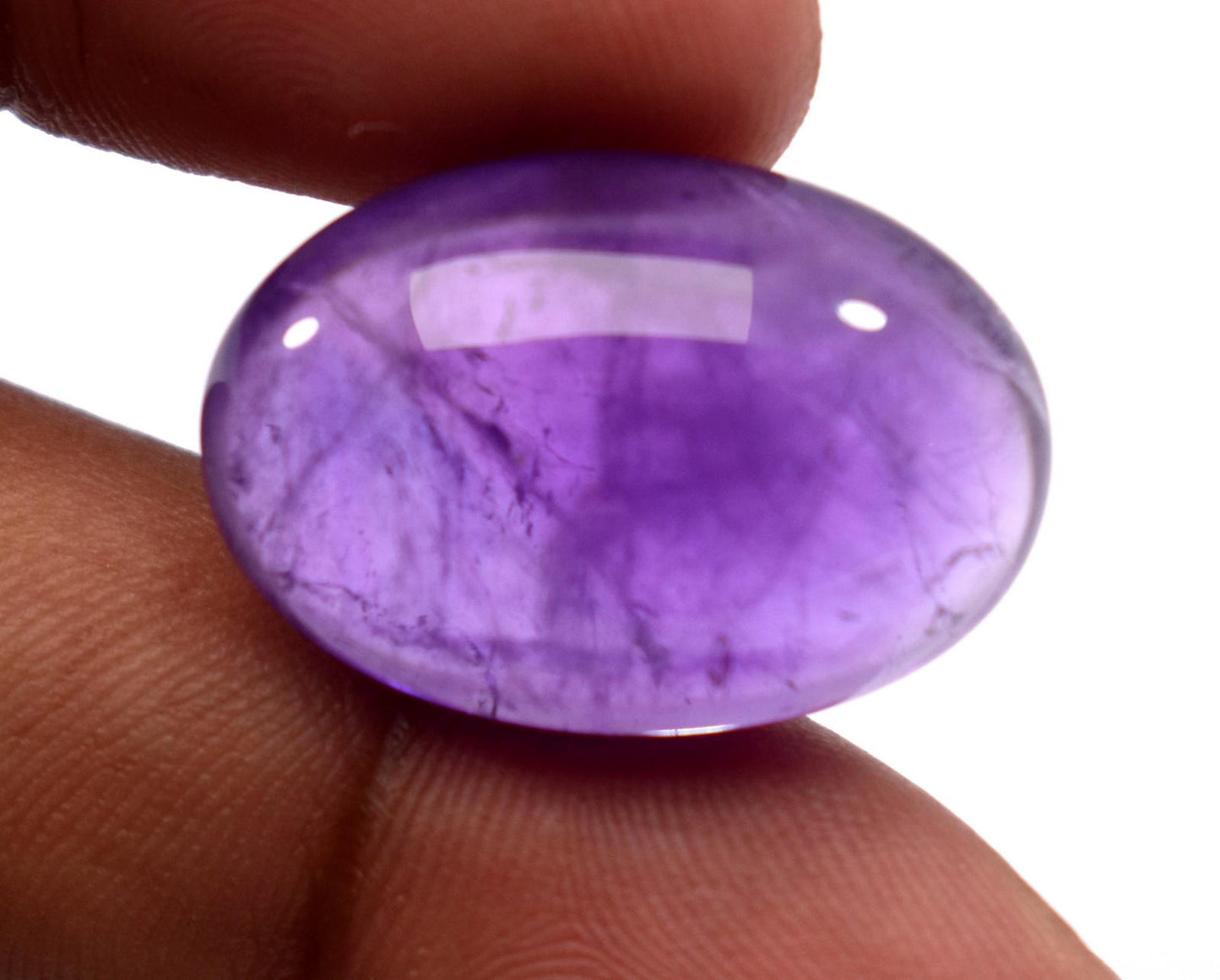 Rare & Natural Purple Amethyst, Oval Cabochon Loose Gemstone, 27.45 Carat, Size-16.5x24x9.5mm, Gift For Her,