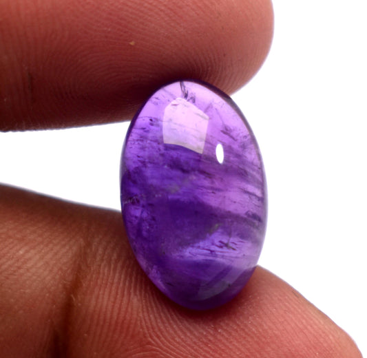 Rare & Natural Purple Amethyst, Oval Cabochon Loose Gemstone, 10.10 Carat, Size-11.5x18x7mm , Gift For Her,Pc-1