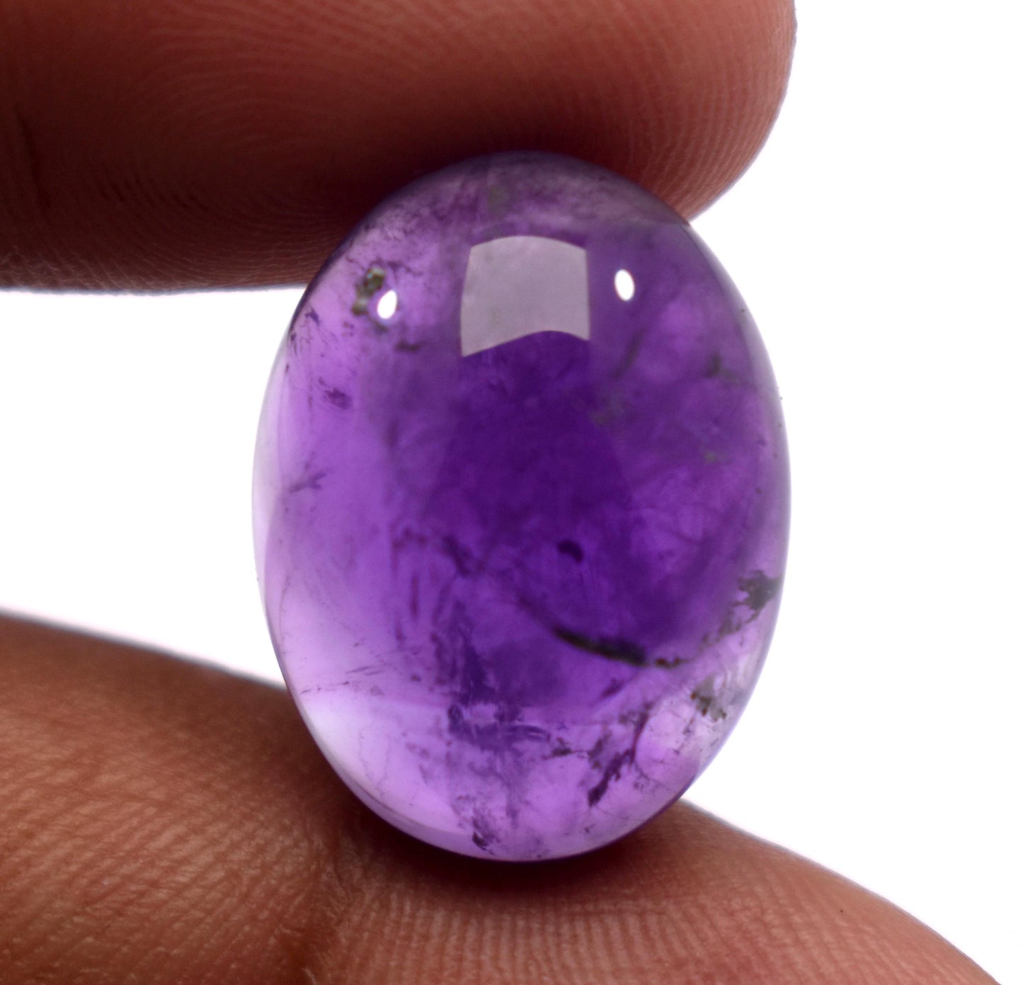 Rare & Natural Purple Amethyst, Oval Cabochon Loose Gemstone, 16.50 Carat, Size-14.5x19.5x8.5mm , Gift For Her,Pc-1