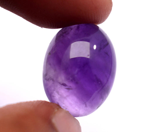 Rare & Natural Purple Amethyst, Oval Cabochon Loose Gemstone, 14.30 Carat, Size-13x17x9mm , Gift For Her,Pc-1