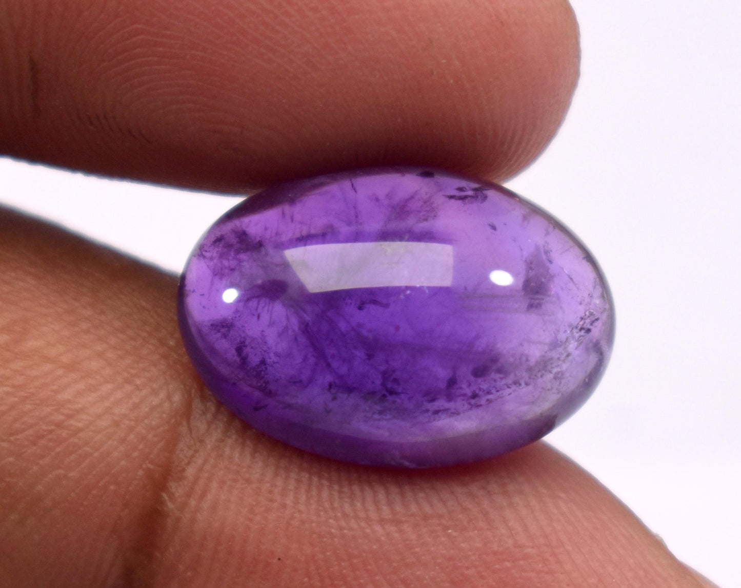 Rare & Natural Purple Amethyst, Oval Cabochon Loose Gemstone, 10 Carat, Size-12x17x7mm, Gift For Her, Pc-1