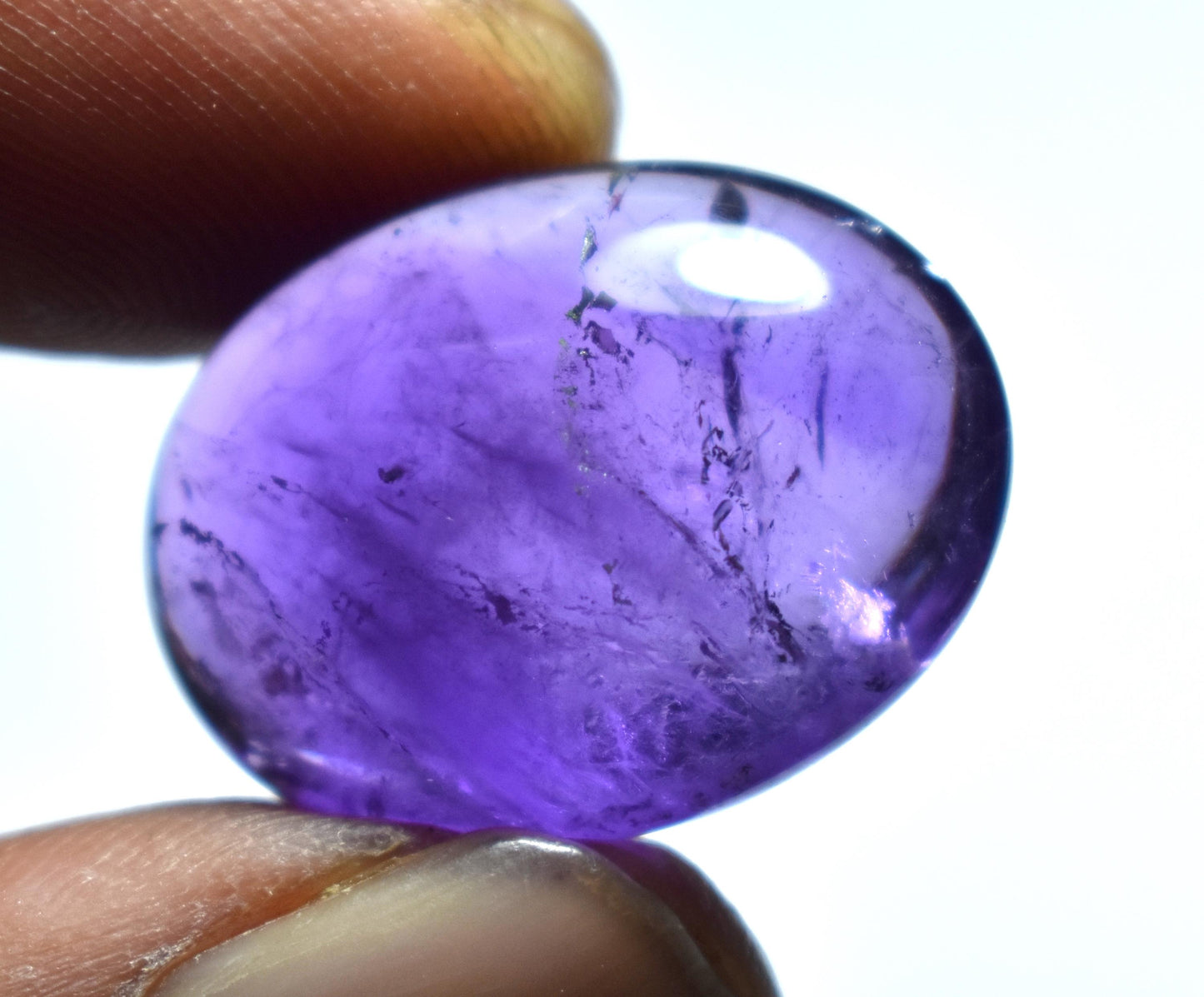 Rare & Natural Purple Amethyst, Oval Cabochon Loose Gemstone, 24.45 Carat, Size-18x23.5x5.5mm, Gift For Her, Pc-1