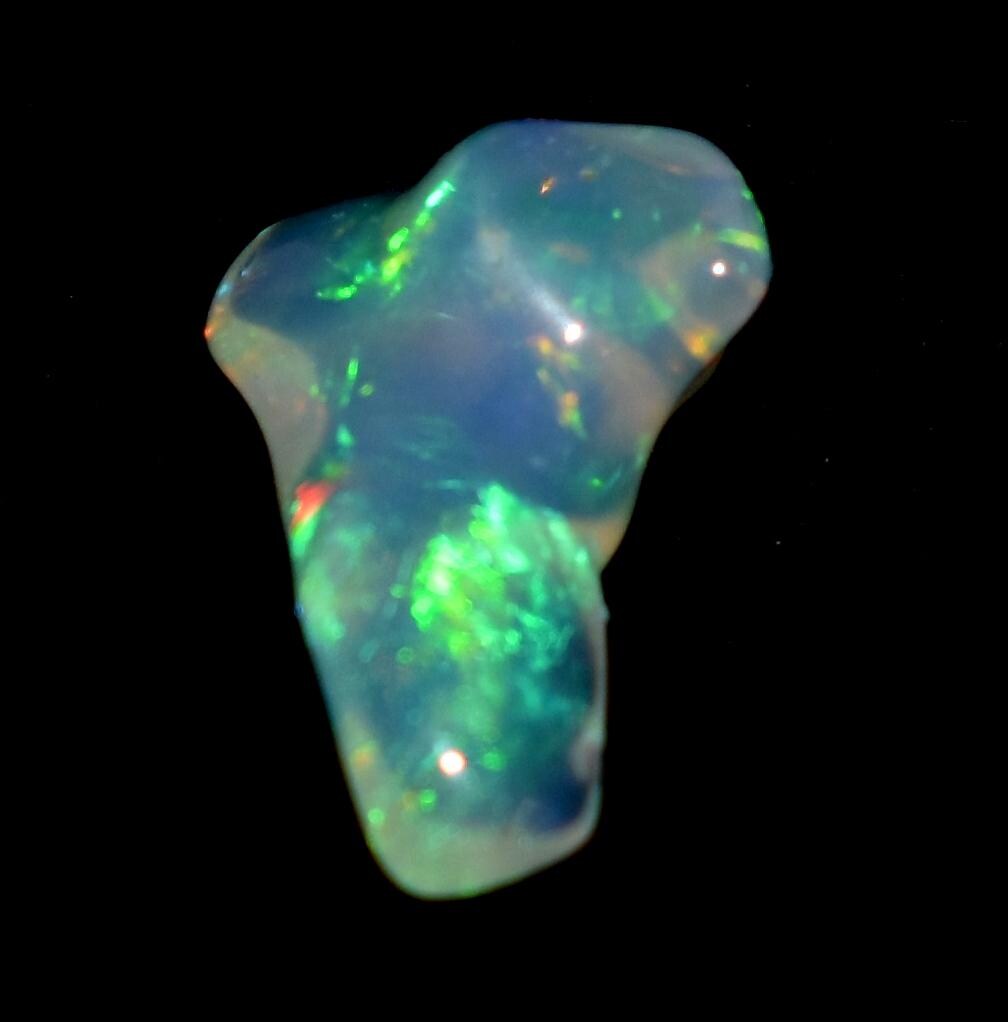 Opal, Natural Ethiopian Opal, Multi Fire Opal Polish Raw Gemstone, 1.50 Carat, Size-8x13x5mm, Gift For Her, PC-1